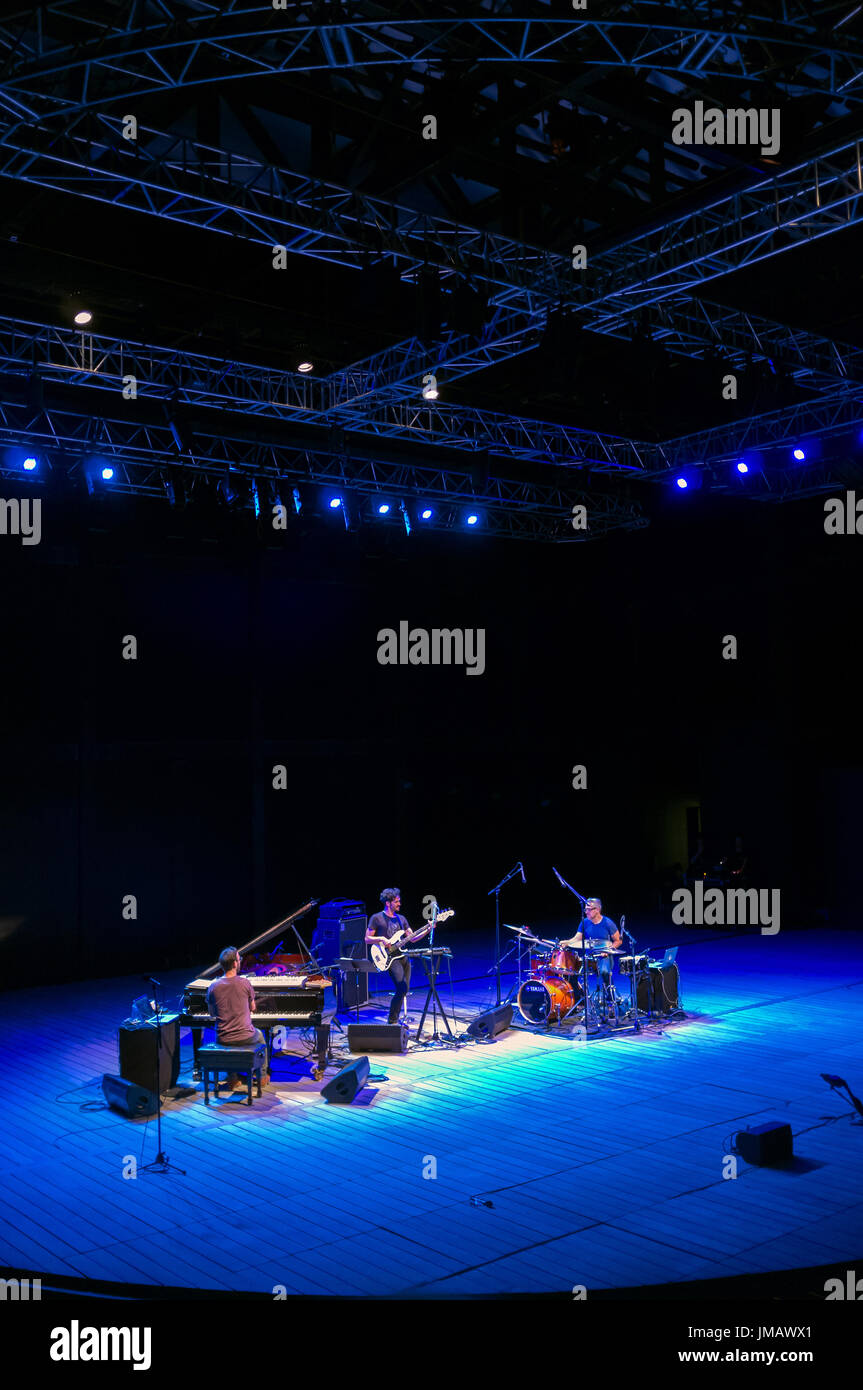 Montpellier, Occitanie, France. 26th July, 2017. Radio France Festival,  Jazz concerts, Yaron Herman Trio in live concert in the amphitheater of  Domaine d'O. Credit: Digitalman/Alamy Live News Stock Photo - Alamy