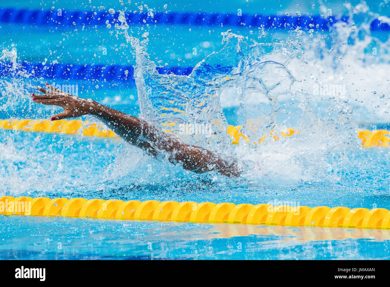 Budapest, Hungary. 27th July, 2017. American swimmer Simone Manuel in ...