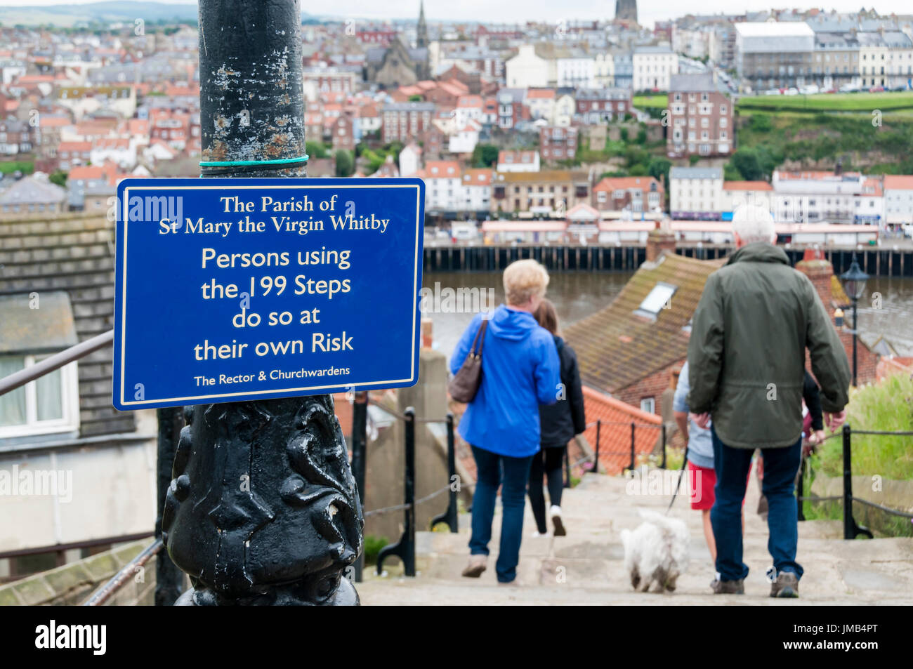 199 steps to St Mary's church, Whitby Stock Photo
