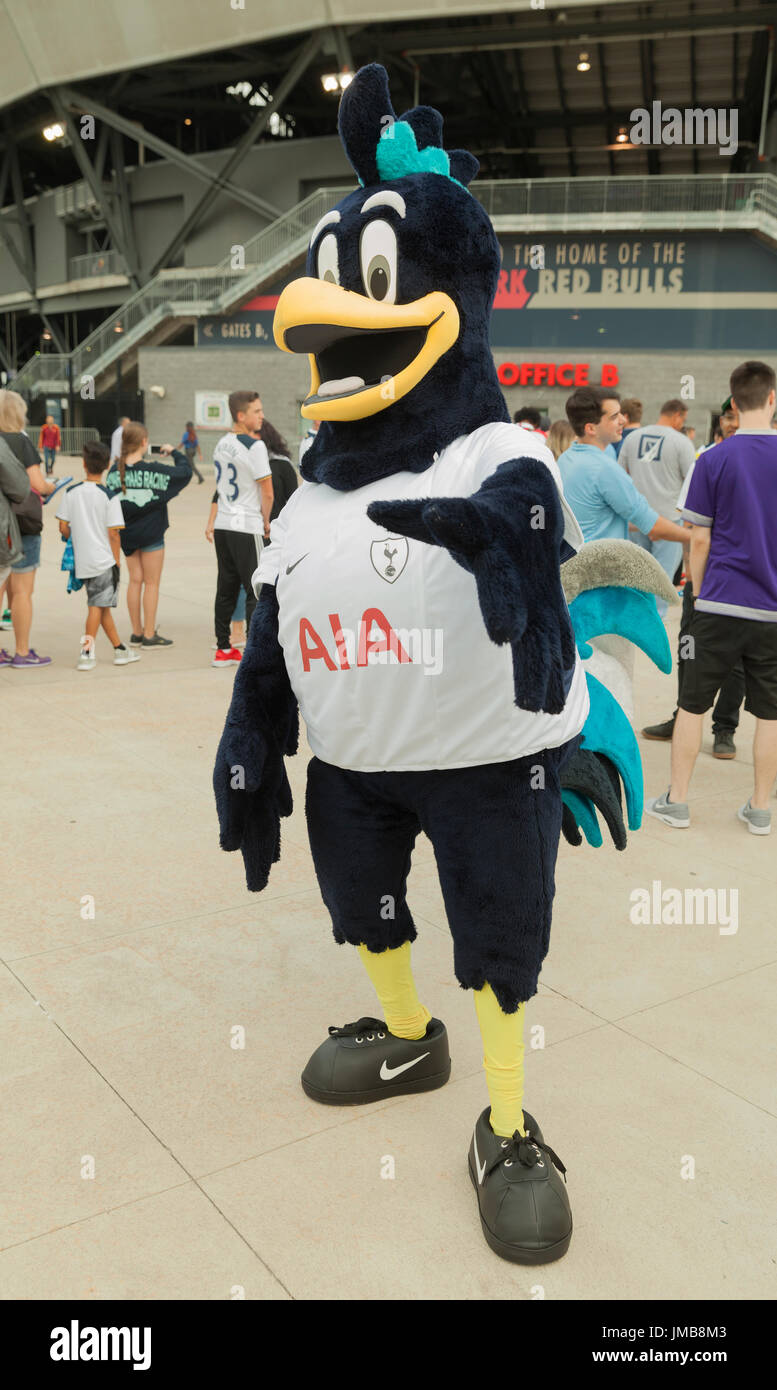 Harrison, NJ USA - July 25, 2017: Tottenham Hotspur mascot Chirpy Cockerel greets fans before International Champions Cup game between Tottenham Hotspur and AS Roma on Red Bulls Arena Roma won 3 - 2 Stock Photo