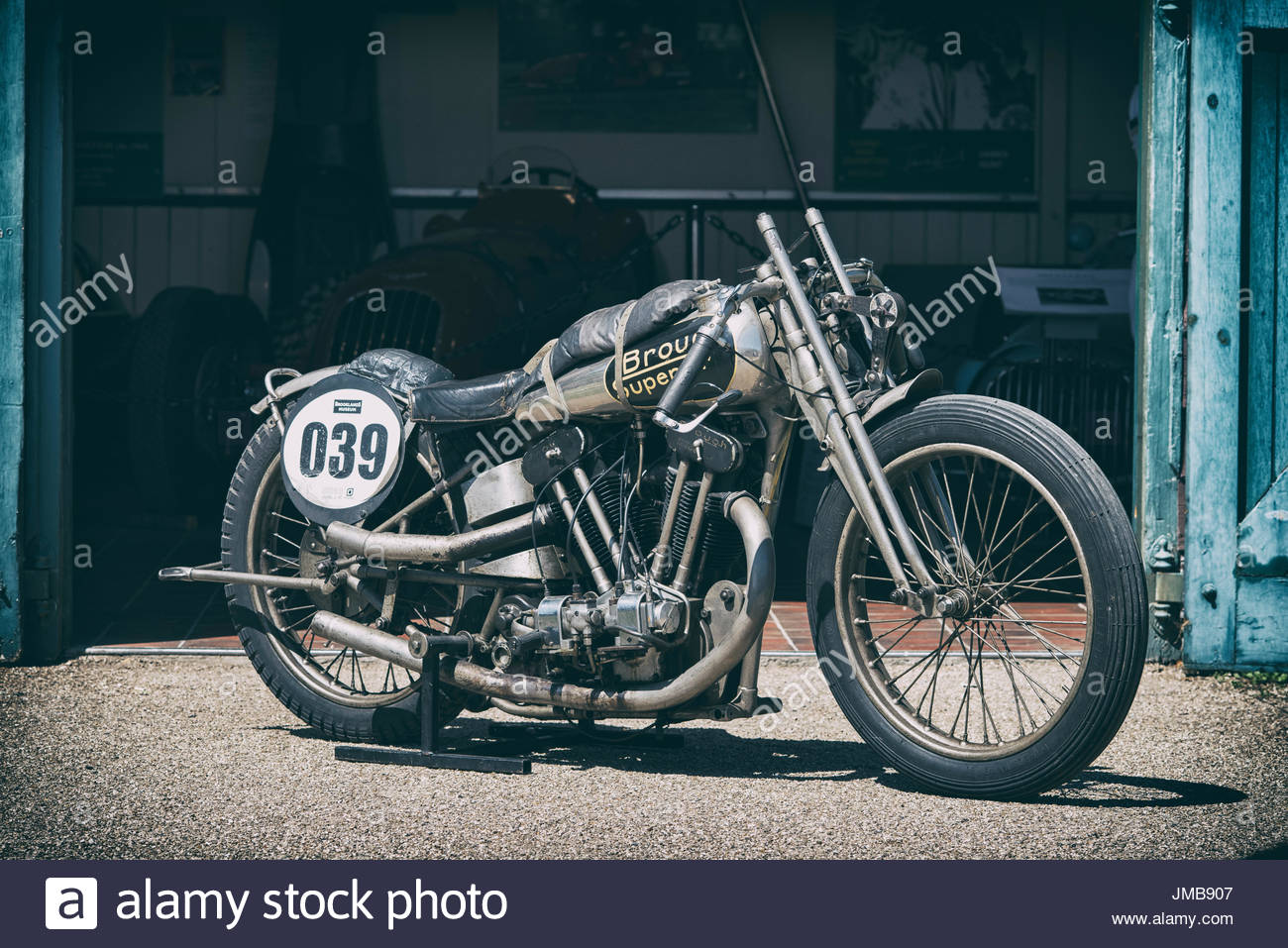 The Works Scrapper Brough Superior Racing Motorcycle At Brooklands Stock Photo Alamy