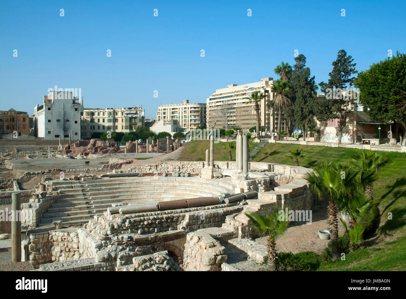 Aegypten, Alexandria, rˆmische Ausgrabung Kom el Dik, Theater Stock Photo