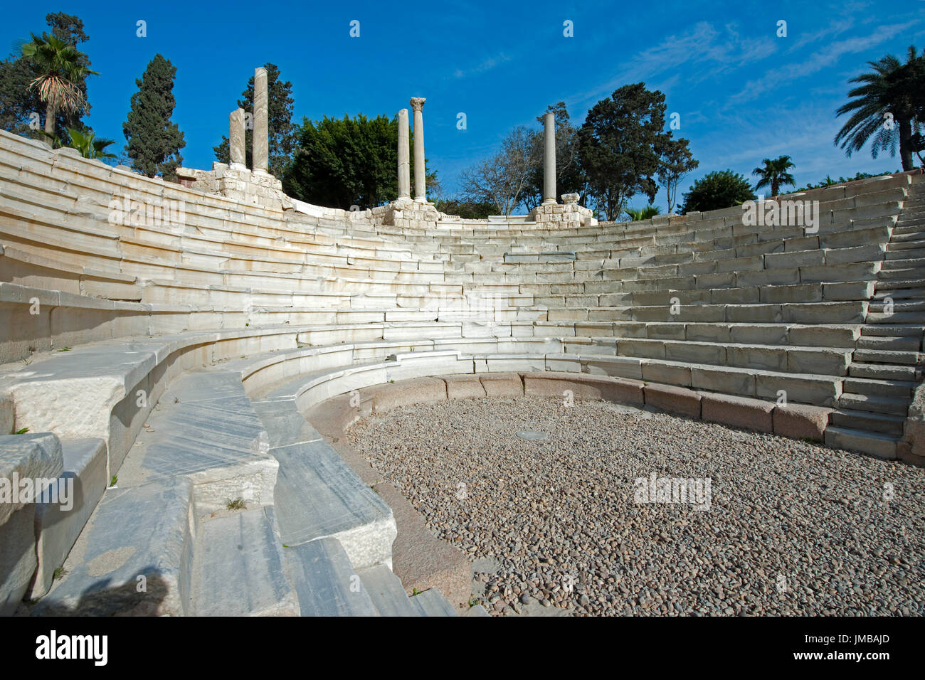 Egypt,, Alexandria, archaeological excavation Kom el Dikka, Theater Stock Photo