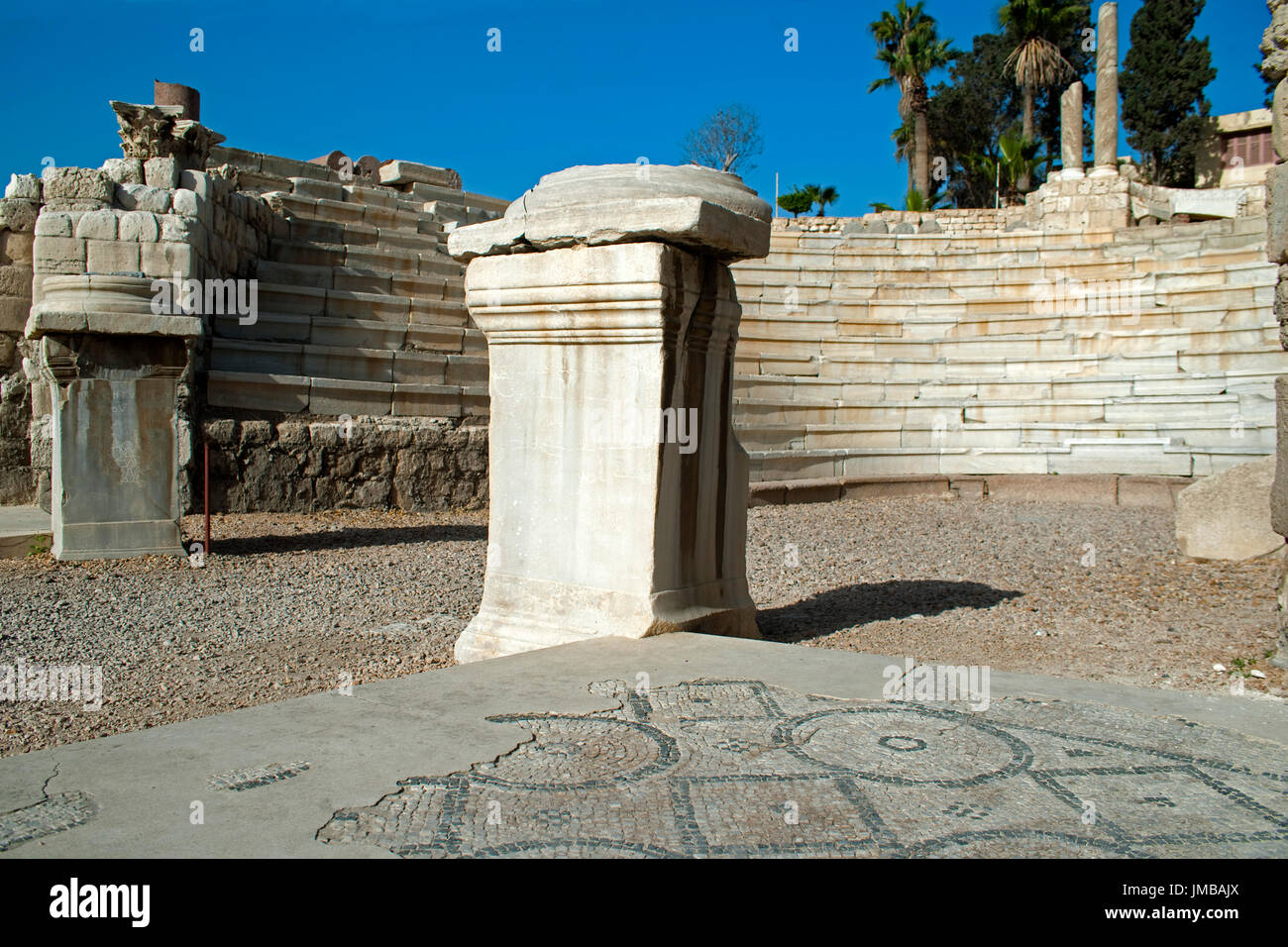 Aegypten, Alexandria, römische Ausgrabung Kom el Dik, Theater Stock Photo