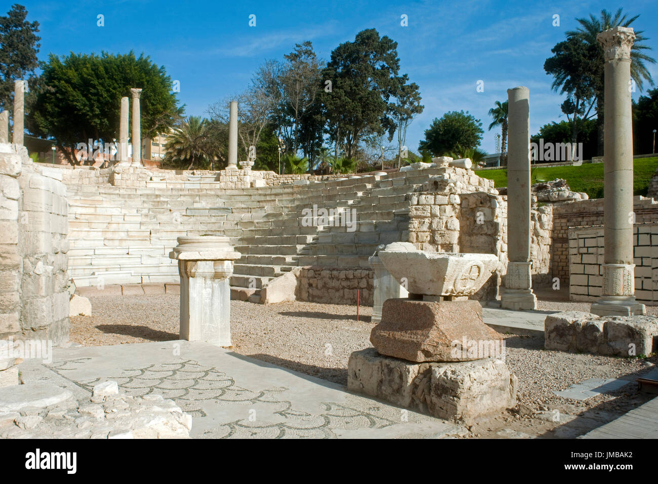 Aegypten, Alexandria, römische Ausgrabung Kom el Dik, Theater Stock Photo