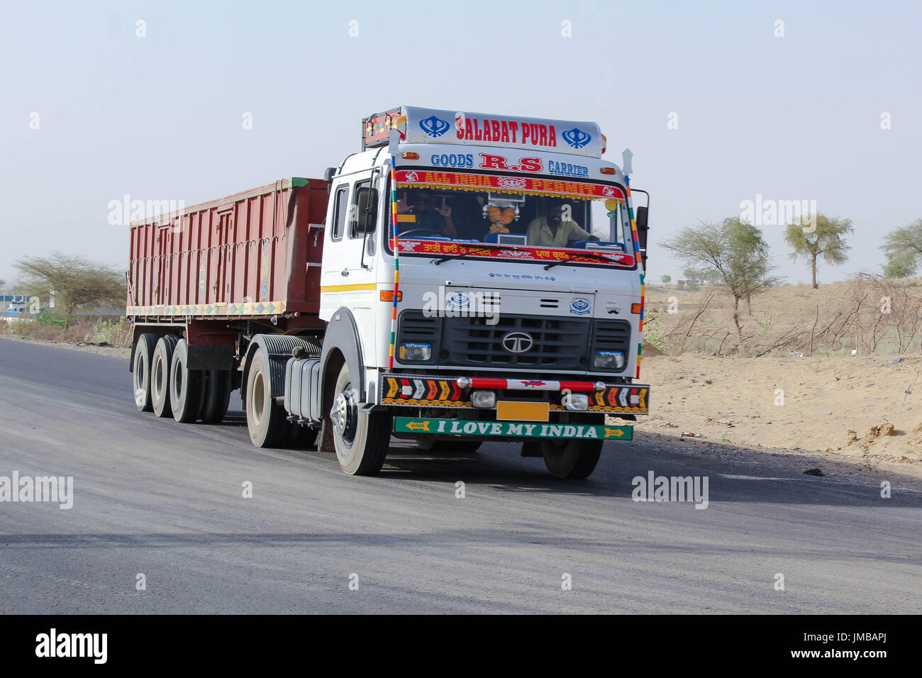 Rajasthan Truck Stock Photo