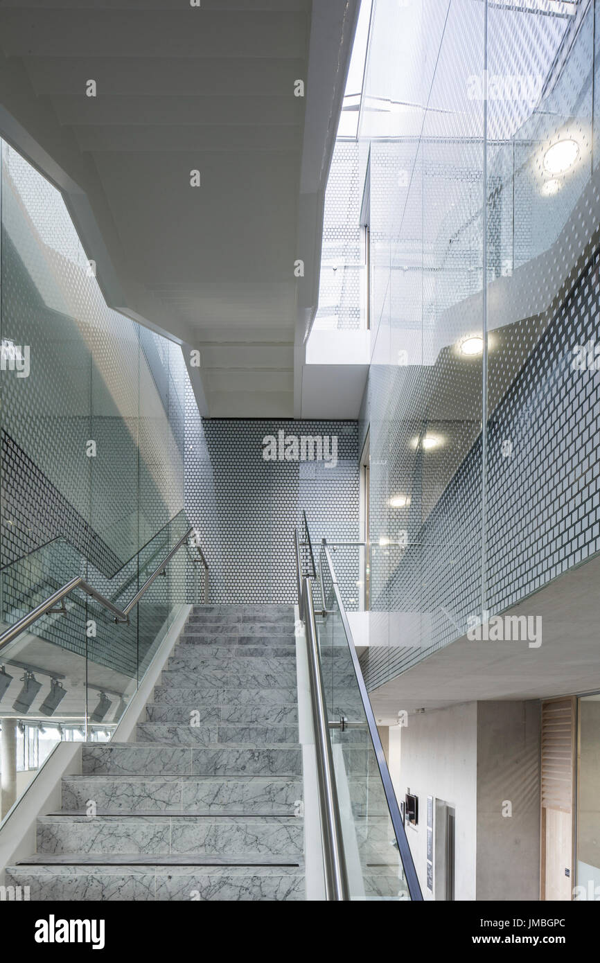 Entrance atrium with staircase. County Council Civic Offices