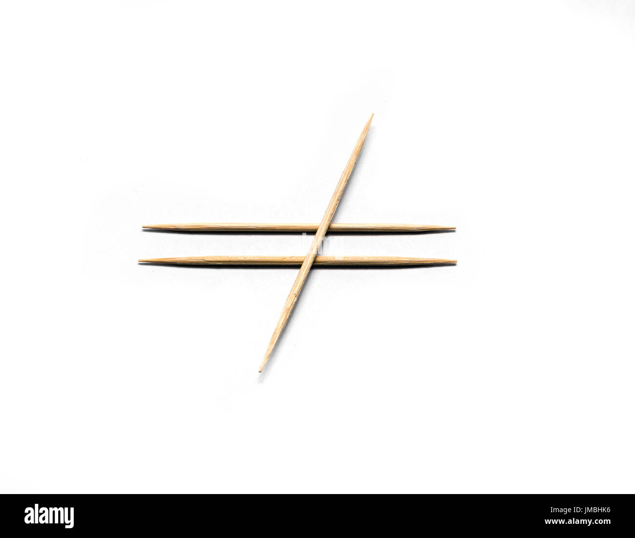 Wooden Toothpick. isolated on white with copy space Stock Photo - Alamy