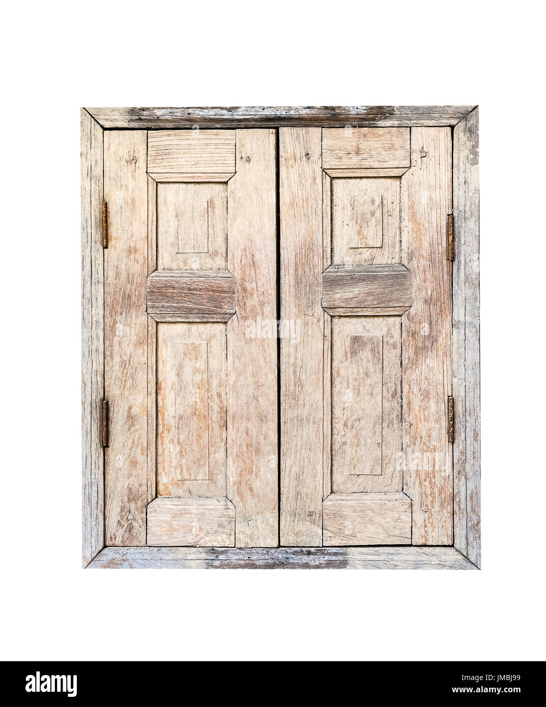 Old wooden window. Isolated on white background with copy space Stock ...