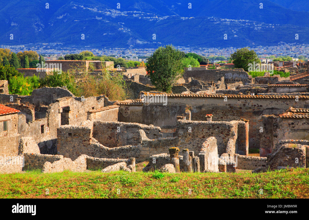 Ruins of Pompeii, Campania, Italy. Stock Photo