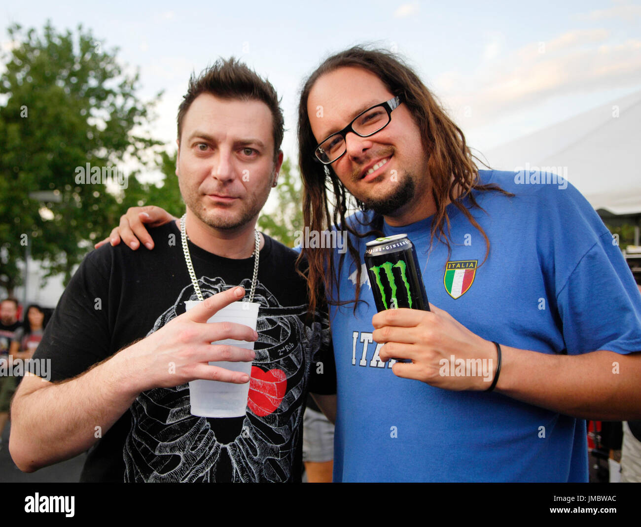 L R Dj Lethal Limp Bizkit House Pain Jonathon Davis Korn Backstage 2007 Family Values Tour Verizon Ampitheater Irvine Ca Stock Photo Alamy