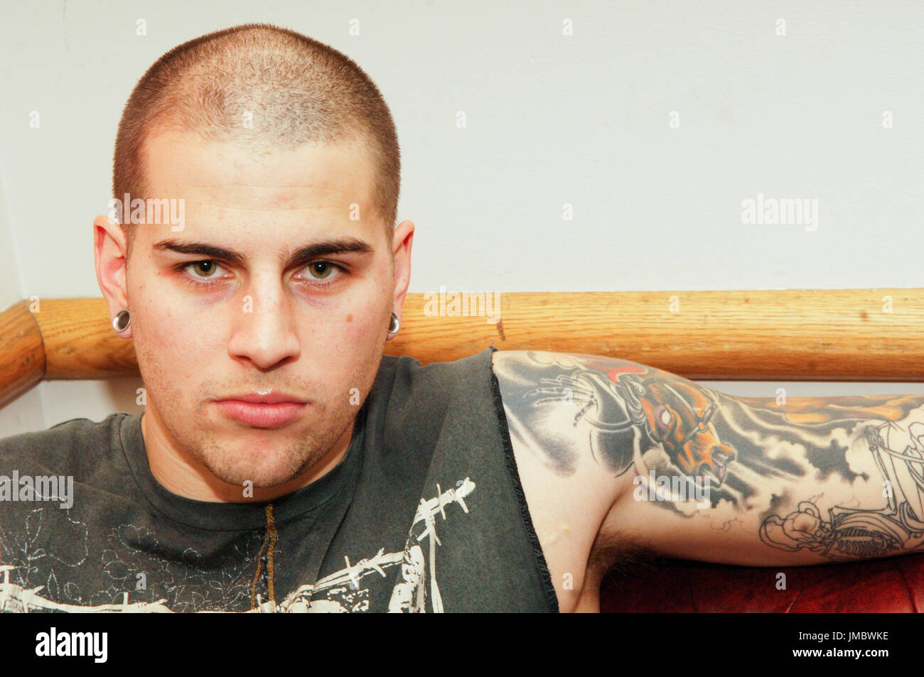 M. Shadows Avenged Sevenfold exclusive backstage portrait 2007 KROQ Almost  Acoustic Christmas Gibson Ampitheatre Universal City,Ca Stock Photo - Alamy