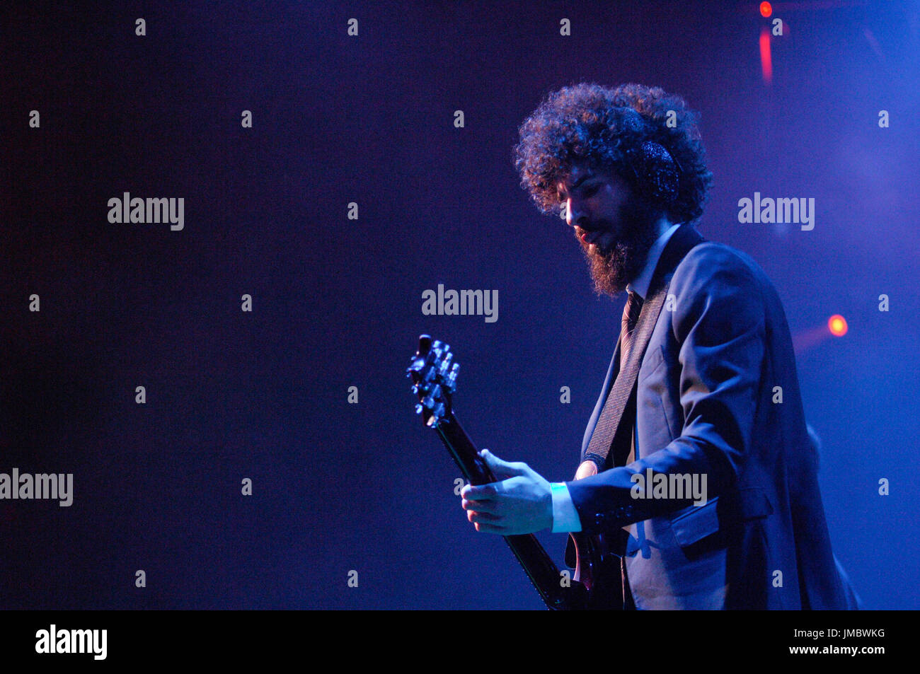 Brad Delson Linkin Park performing 2007 KROQ Almost Acoustic Christmas Gibson Ampitheatre Universal City,Ca. Stock Photo