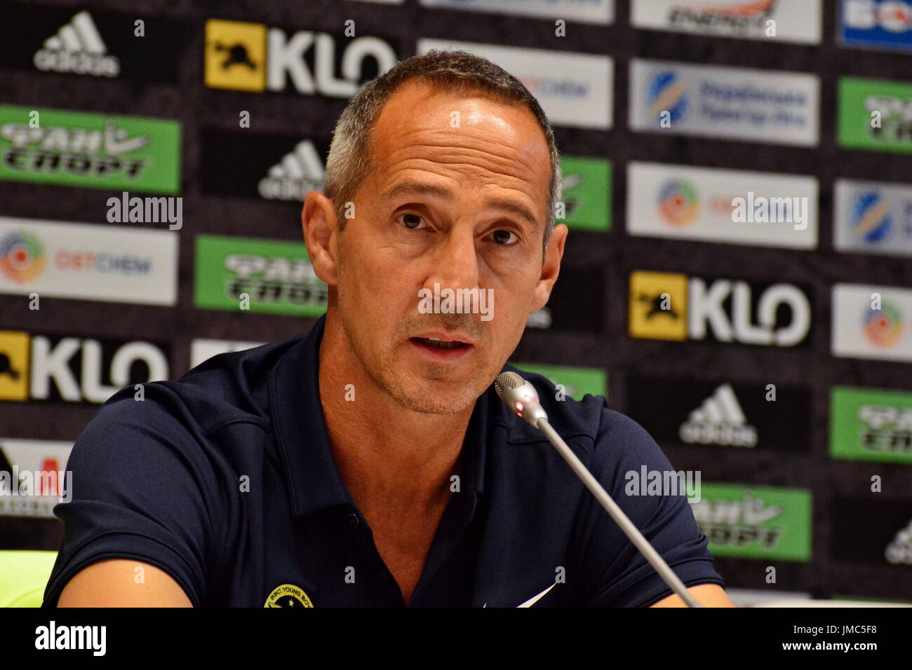 Kiev, Ukraine. 25th July, 2017. BSC Young Boys head coach Adolf "Adi ...