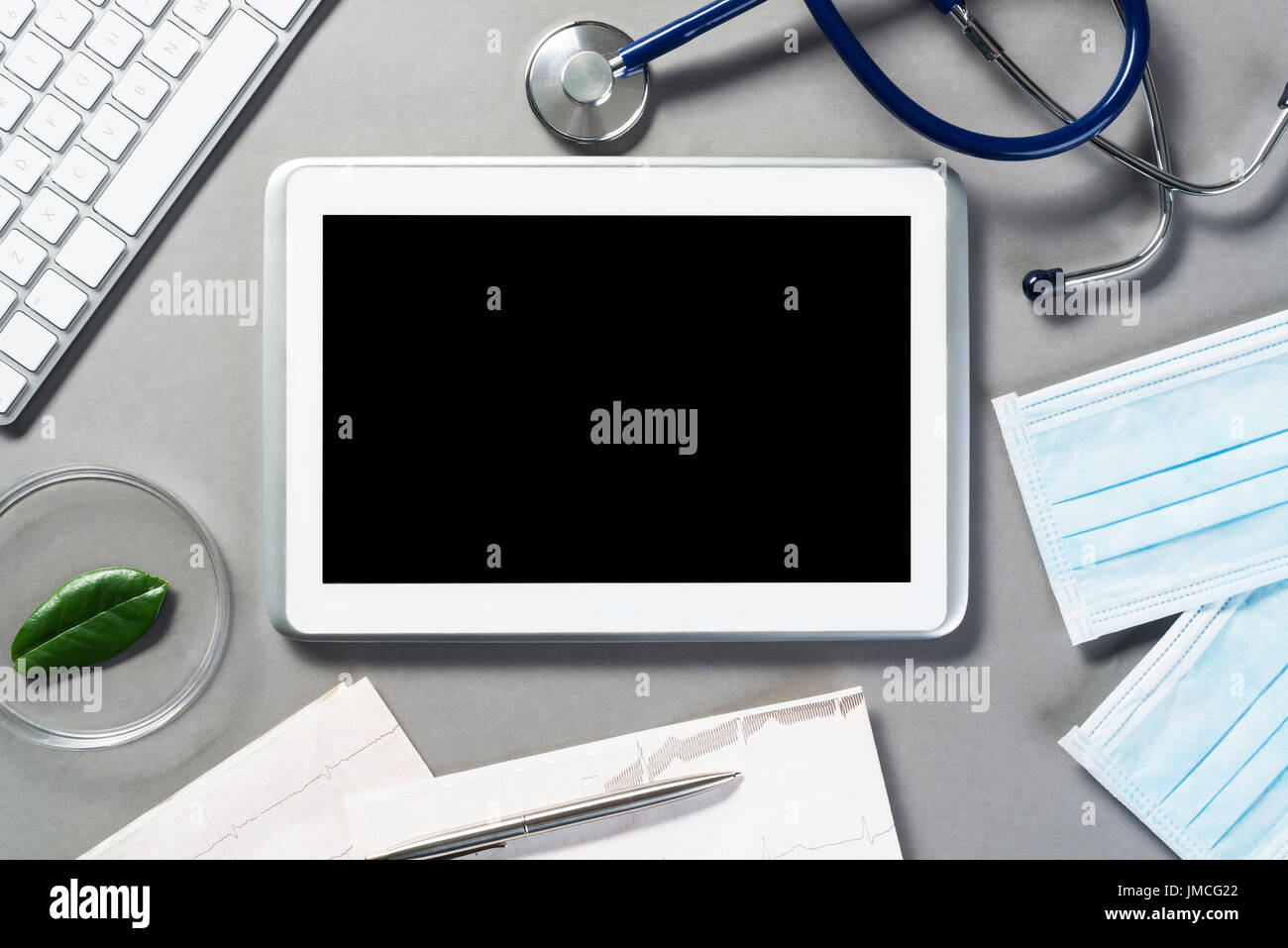 Workplace of health worker Stock Photo - Alamy