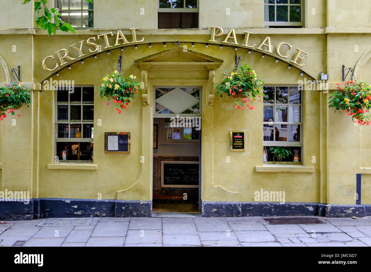 The exterior of The Crystal Palace pub, a traditional english pub / public house is pictured in Bath,Somerset,England UK Stock Photo