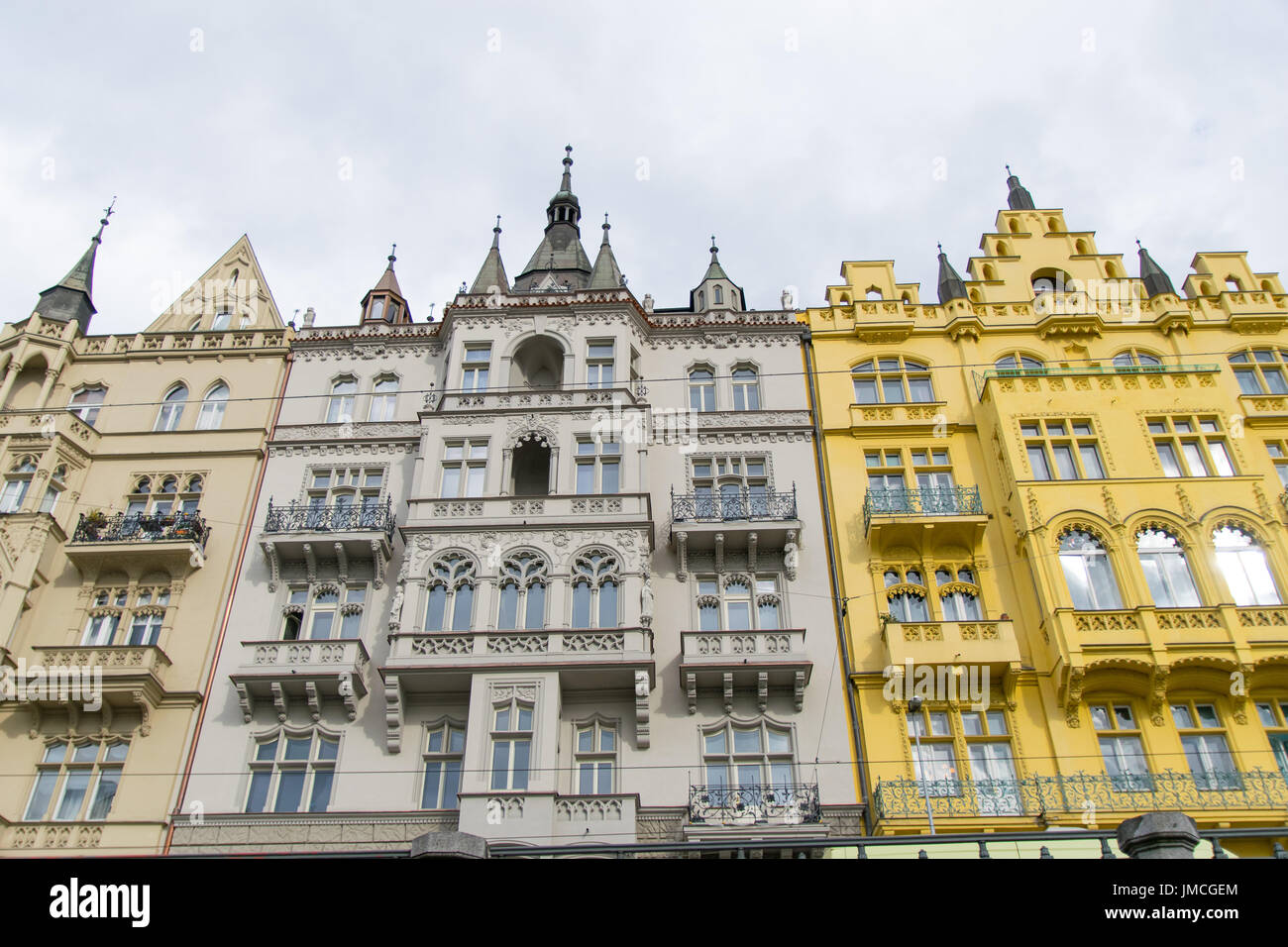 Brightly coloured buildings in Prague, Czech Republic Stock Photo - Alamy