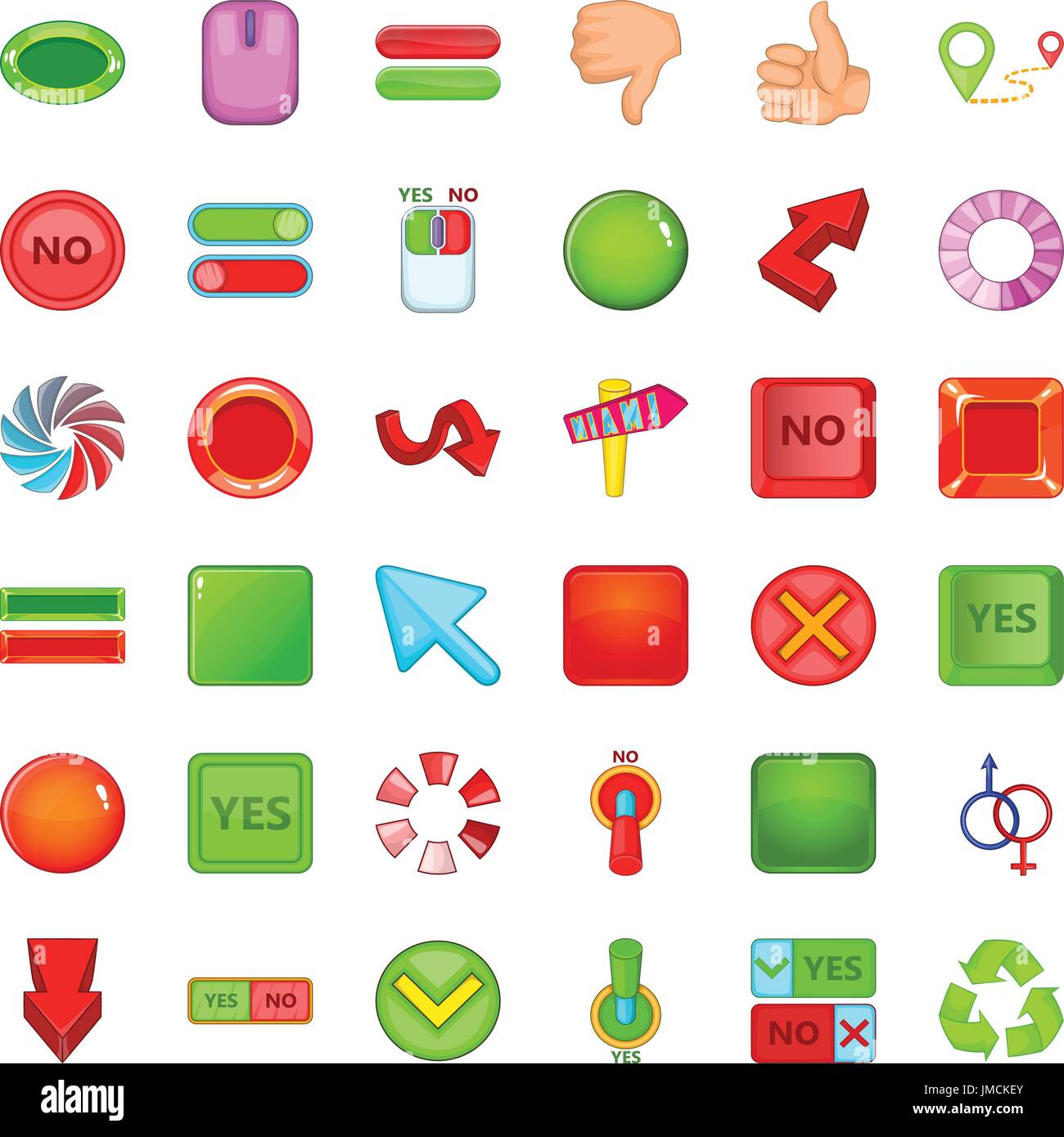 Arrow icons set, cartoon style Stock Vector Image & Art - Alamy