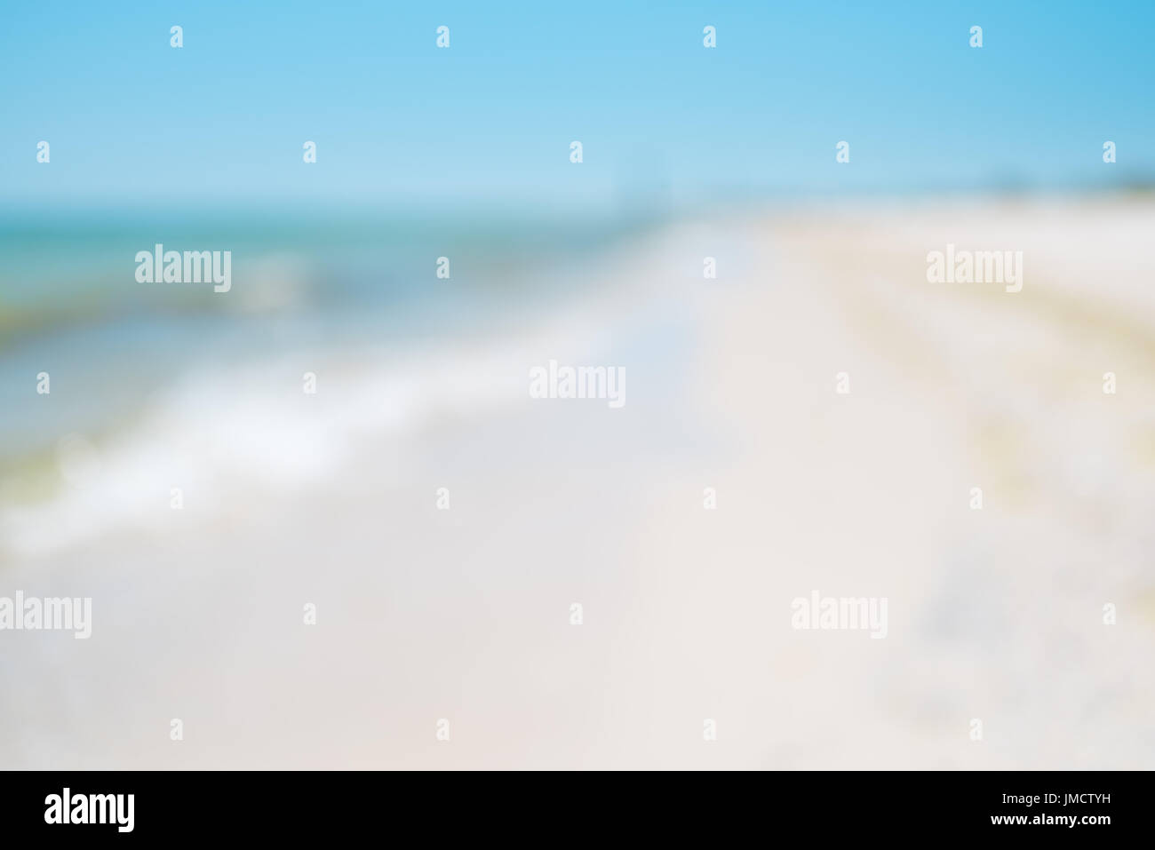 Seascape with blurry effect, summer abstract background Stock Photo