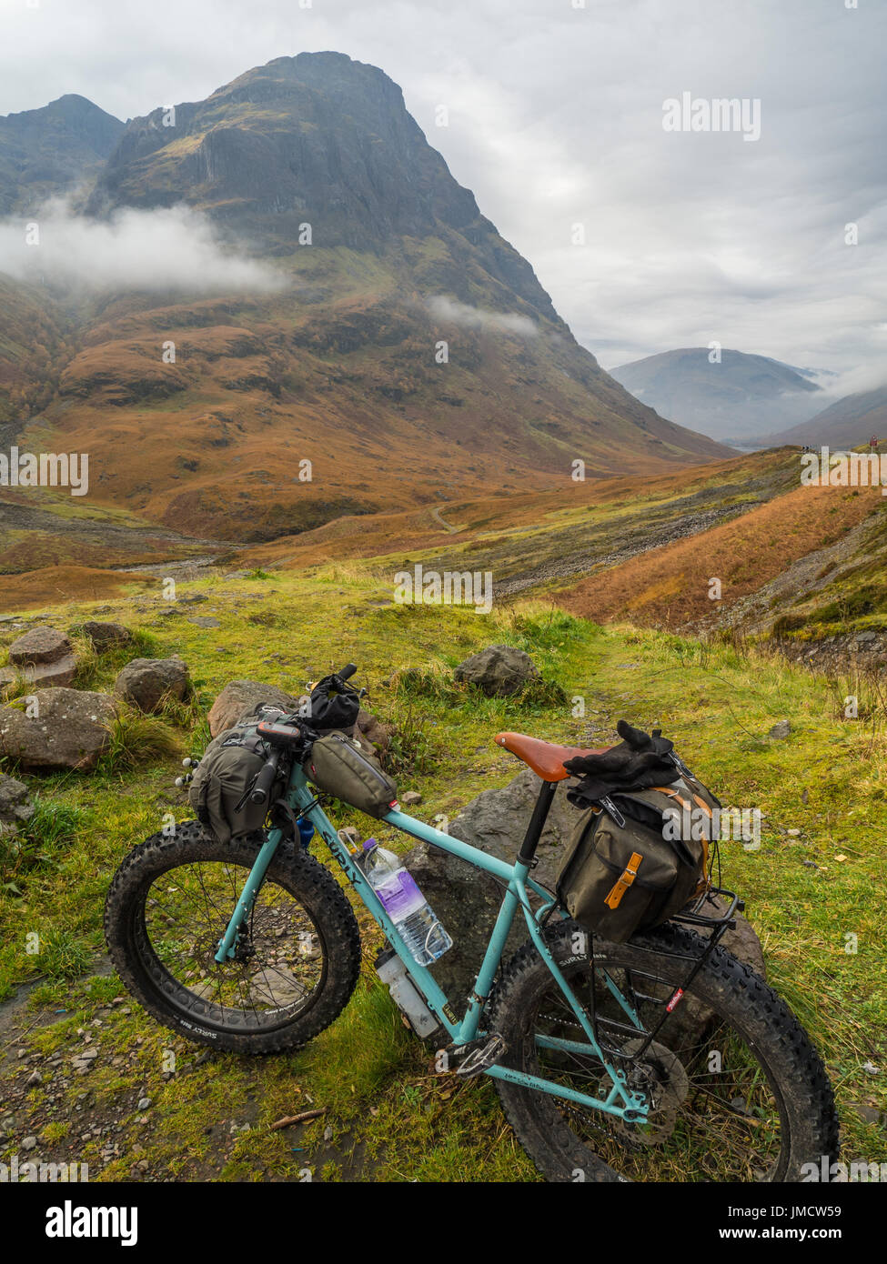 Bikepacking Scotland, The Highlands Stock Photo