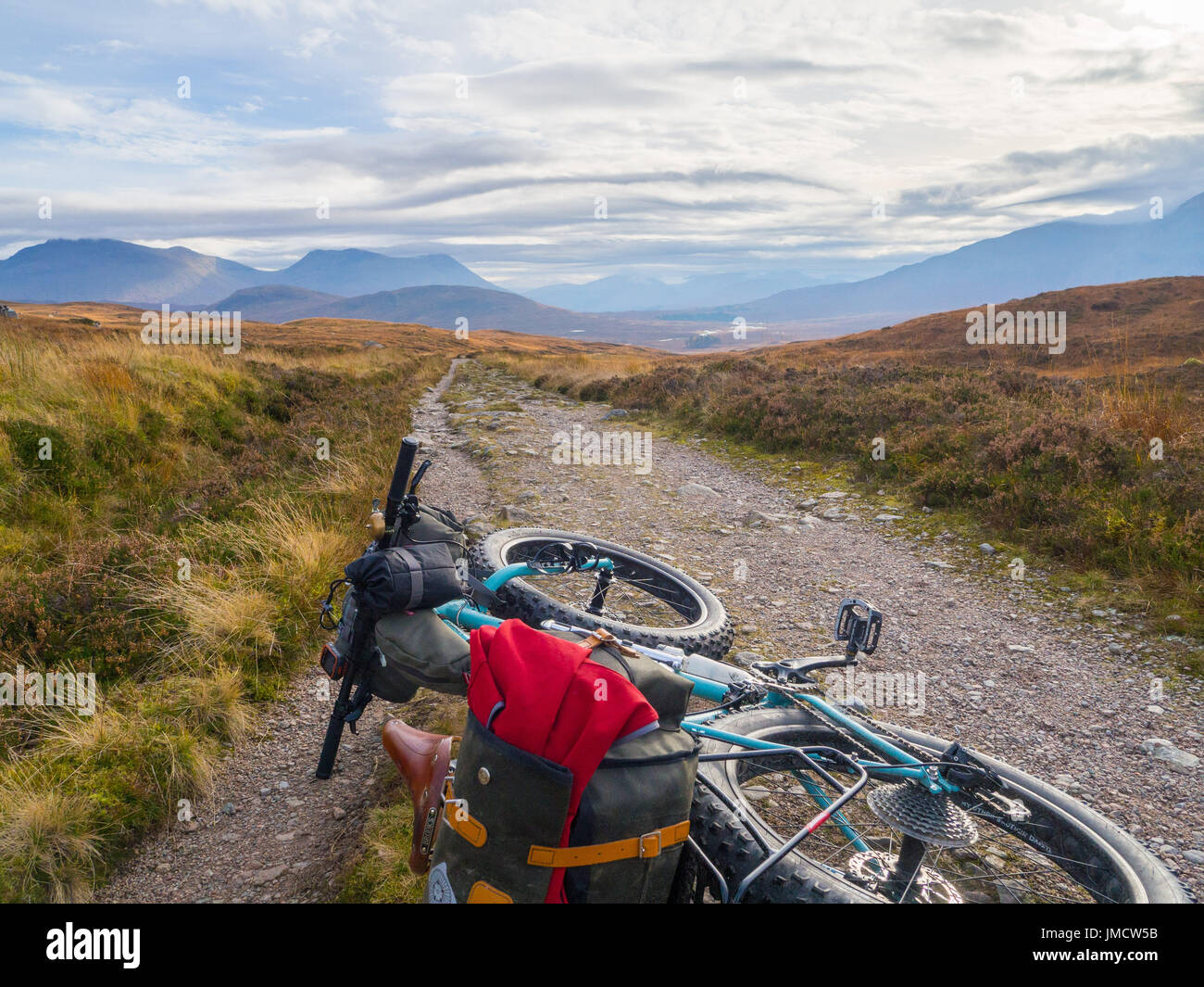 Bikepacking Scotland, The Highlands Stock Photo