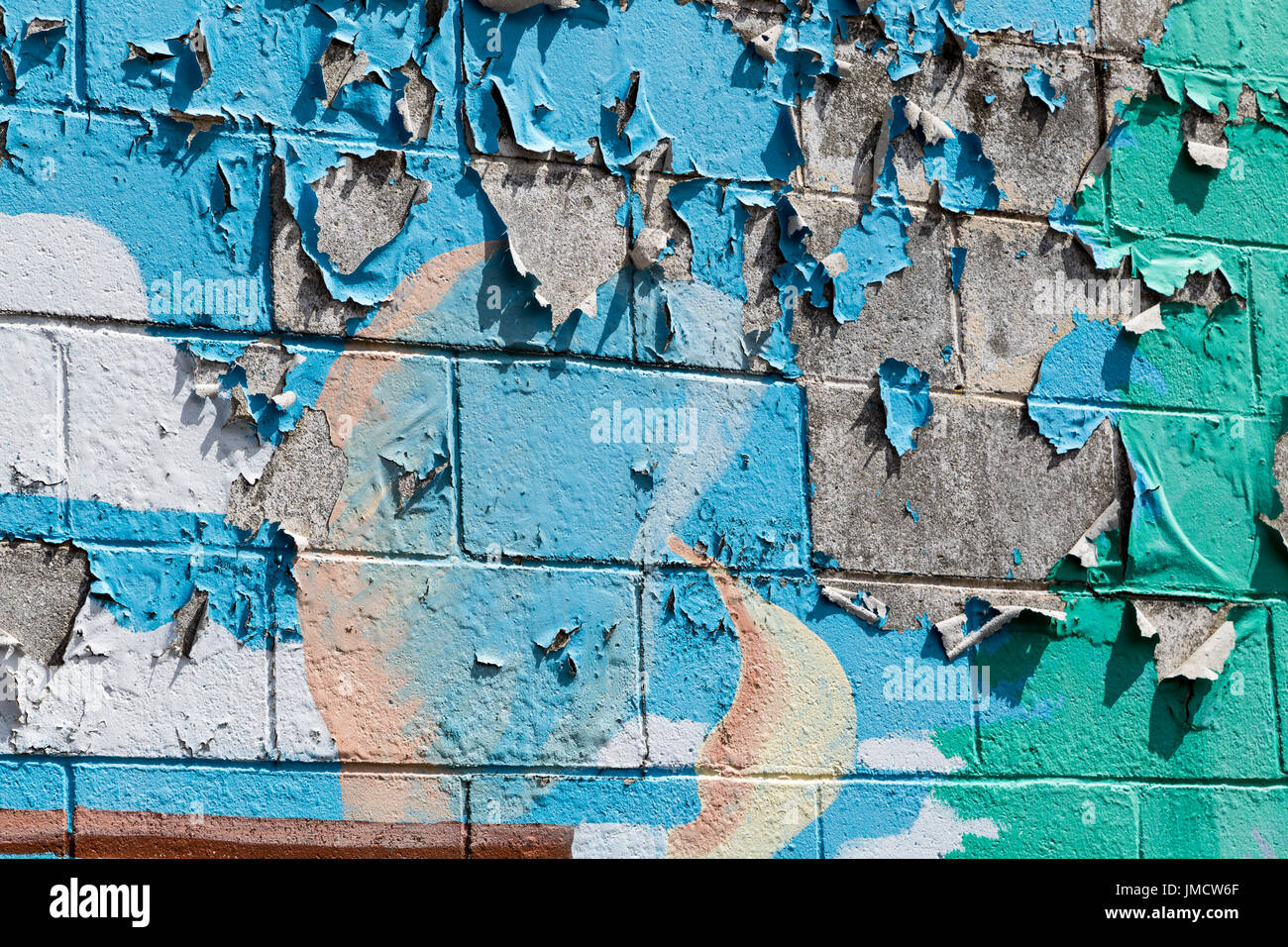 Peeling paint on a brick wall Stock Photo Alamy