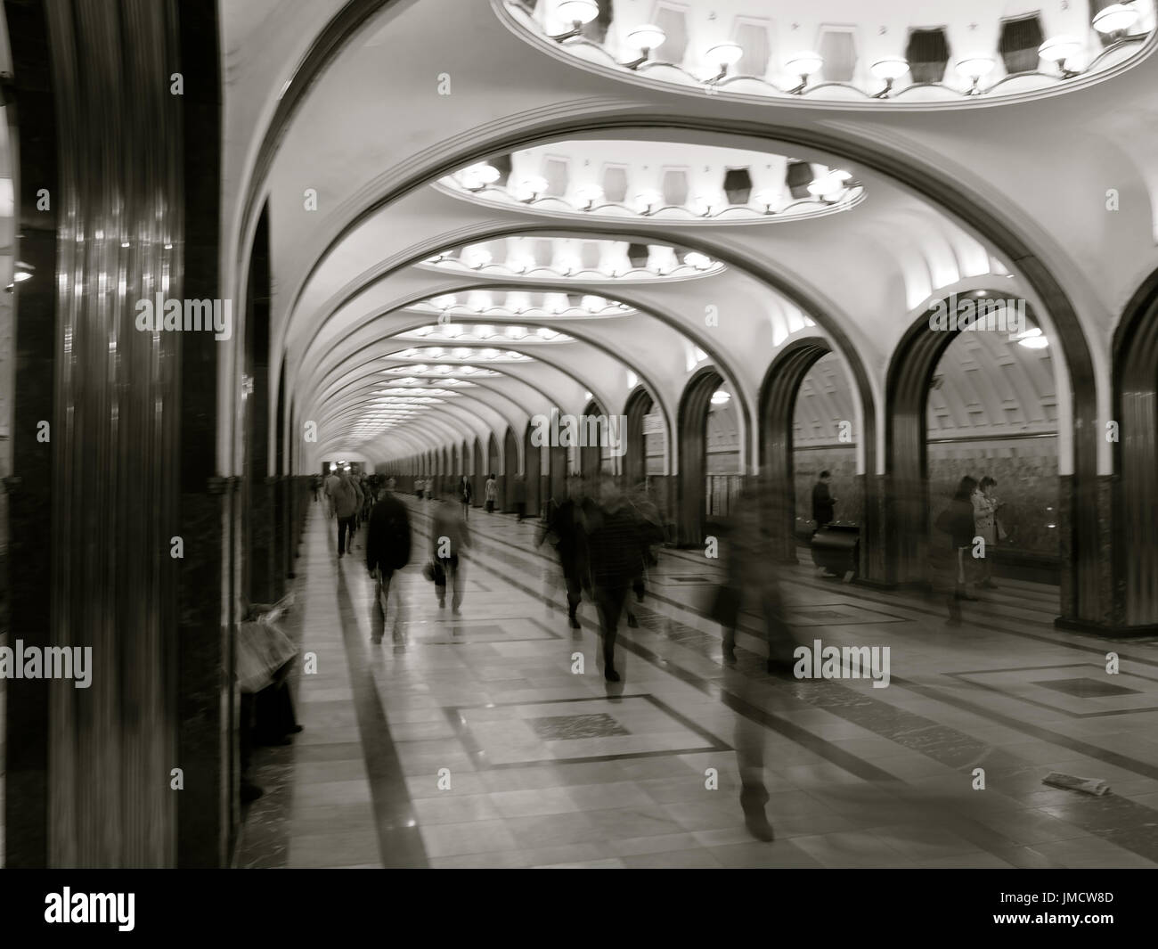 Scenes from the Moscow Metro Stock Photo