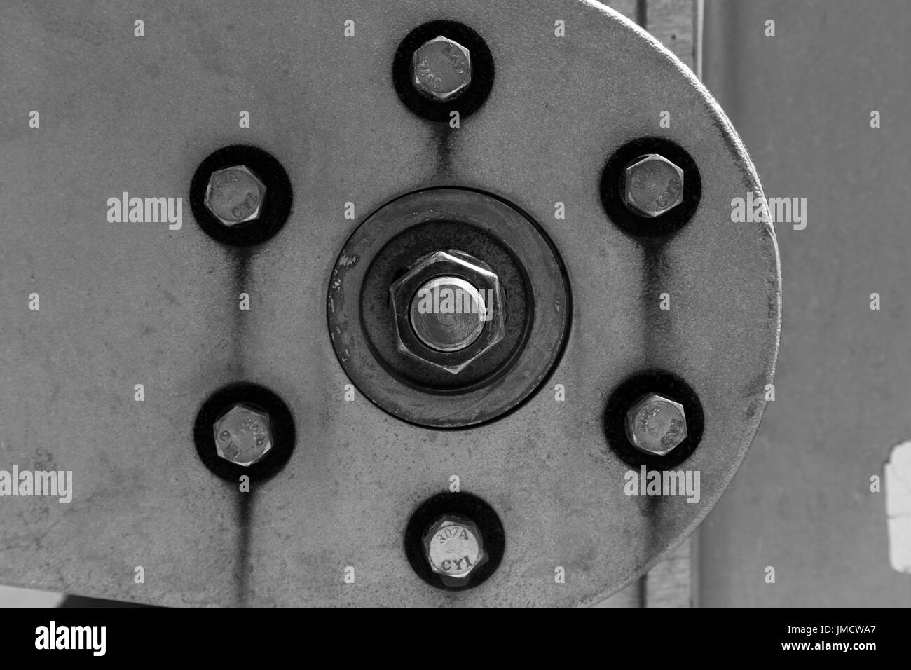 Black and white nuts and bolts Stock Photo Alamy