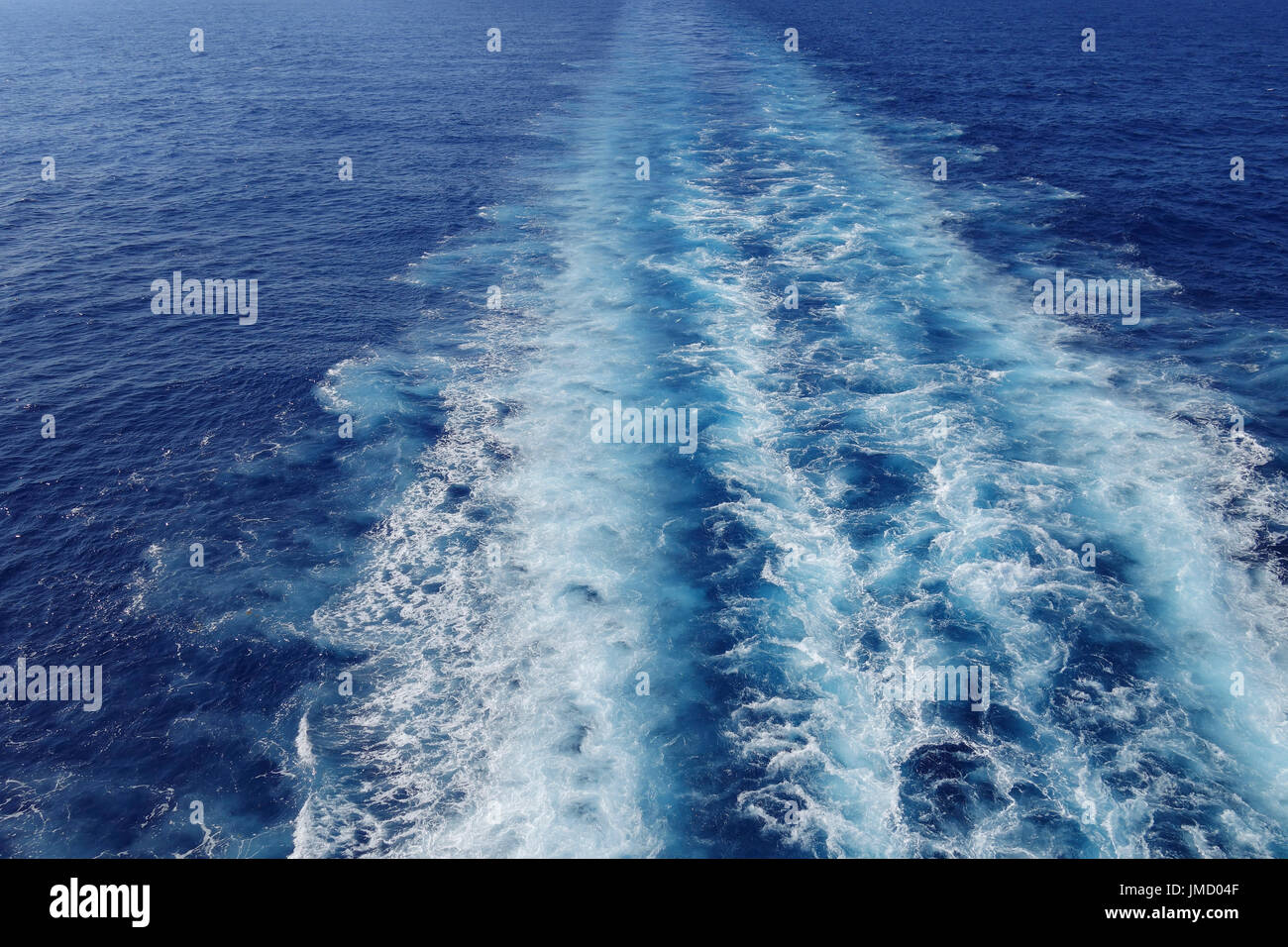 A cruise ships wake, Gulf of Mexico Stock Photo