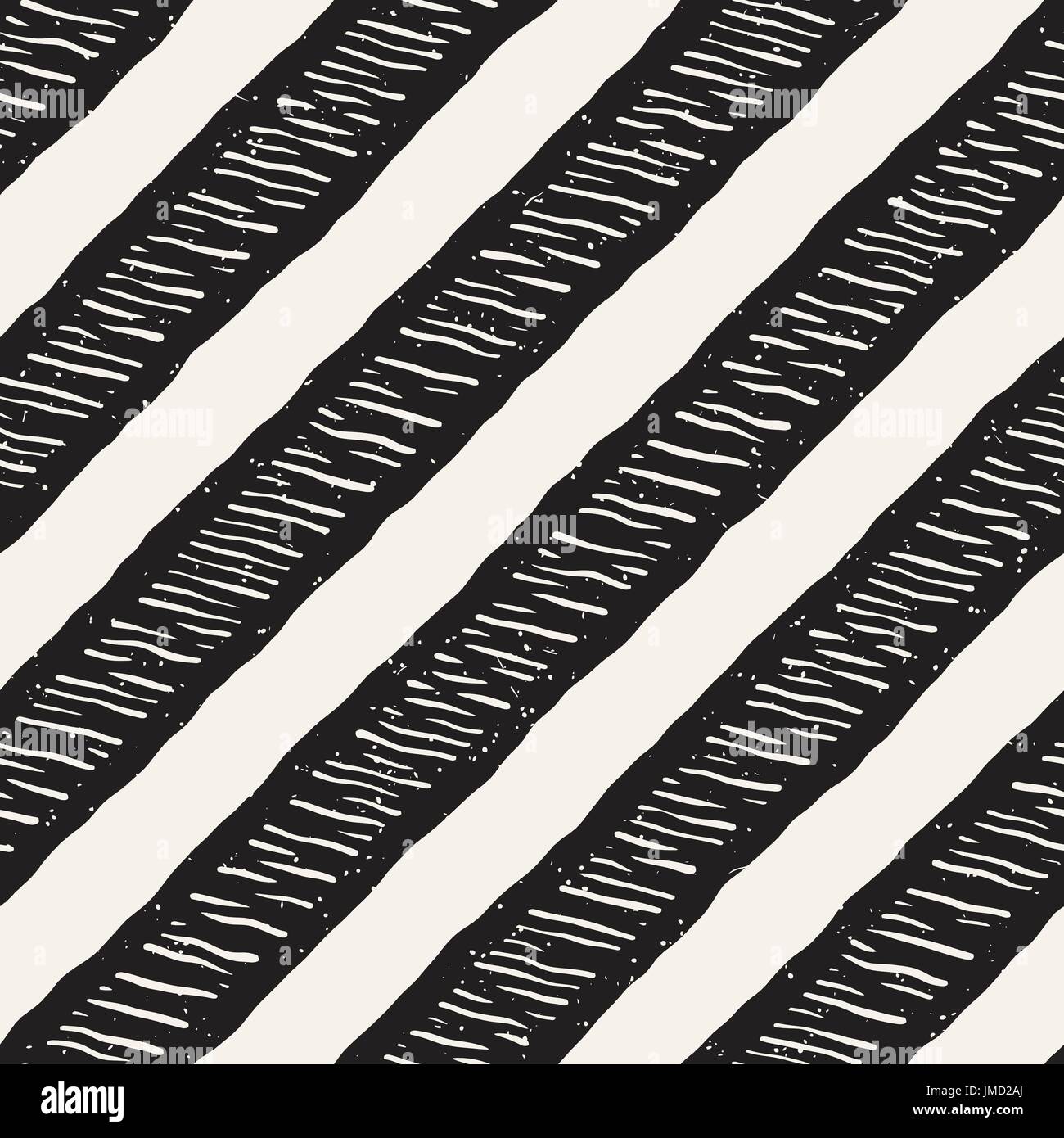 Seamless pattern with hand drawn brush strokes. Ink doodle grunge ...