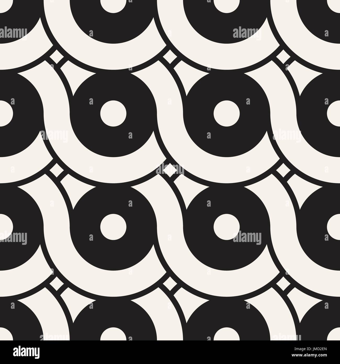 Vector seamless geometric pattern composed with circles and lines ...