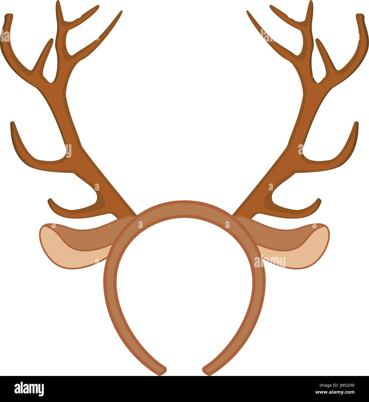 Reindeer mask. Funny christmas reindeer horns vector illustration Stock  Vector Image & Art - Alamy