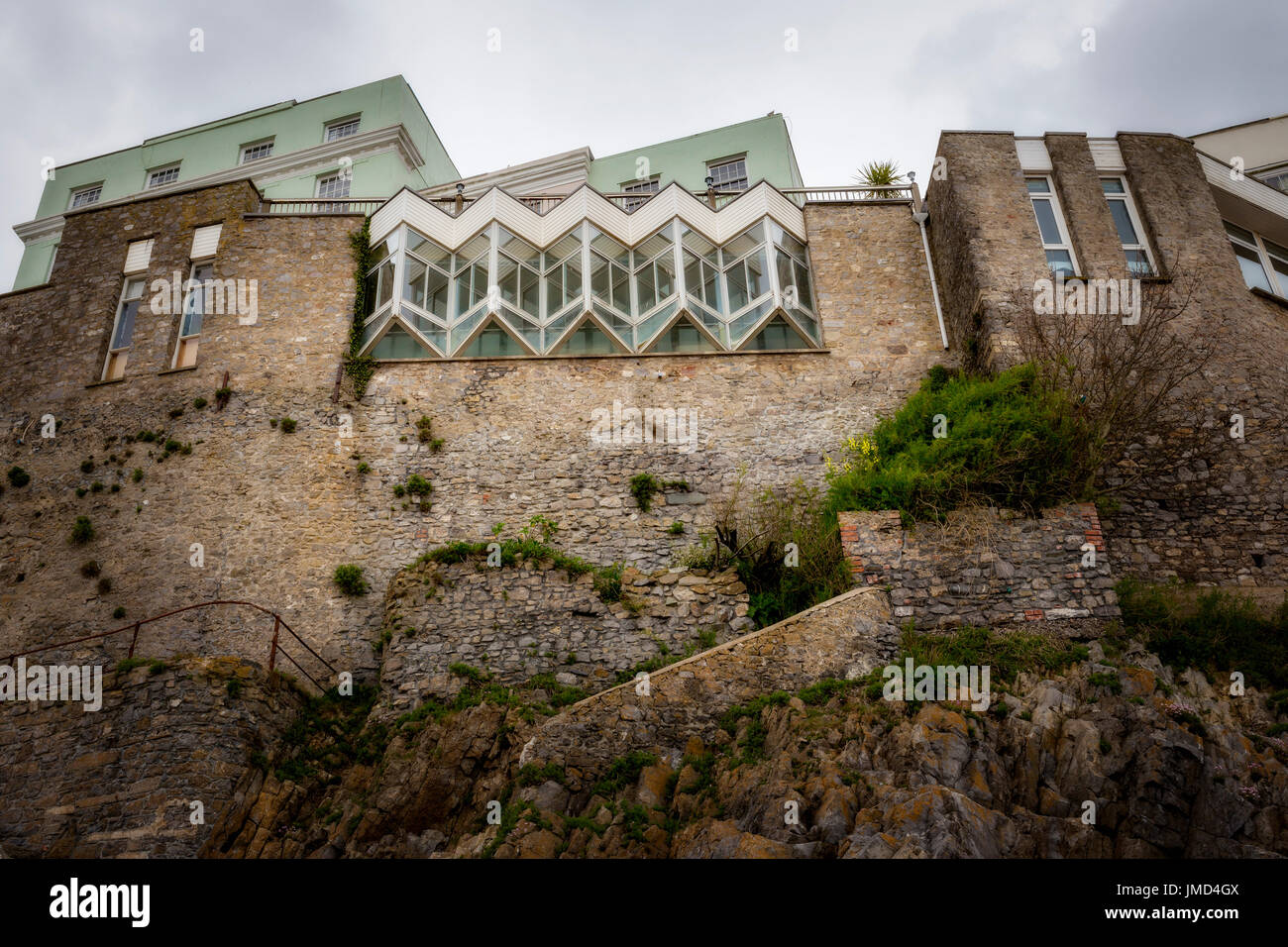 Tenby's incredible geology and architecture Stock Photo Alamy