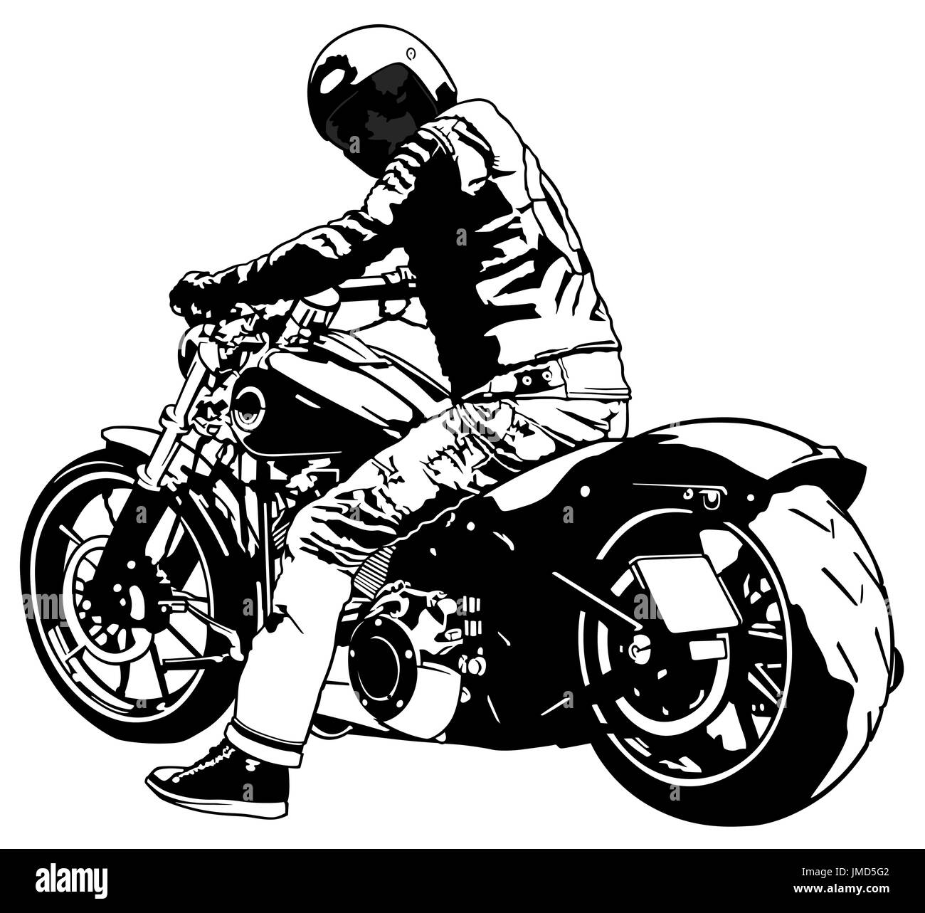Harley Davidson and Rider Stock Vector Image & Art - Alamy