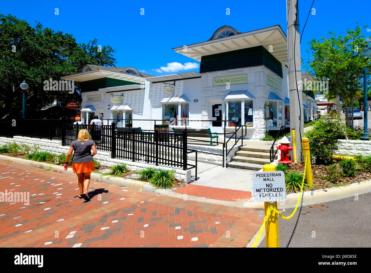 Historic Mount Mt. Dora Florida downtown Donnelly Street signs
