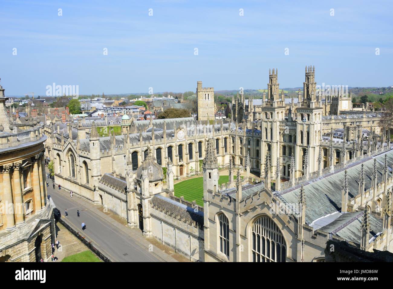 view of oxford from top of church tower Stock Photo