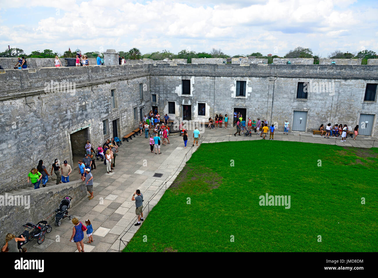 Historic St. Augustine  Florida the oldest city in America Castillo De San Marcos Fort Stock Photo