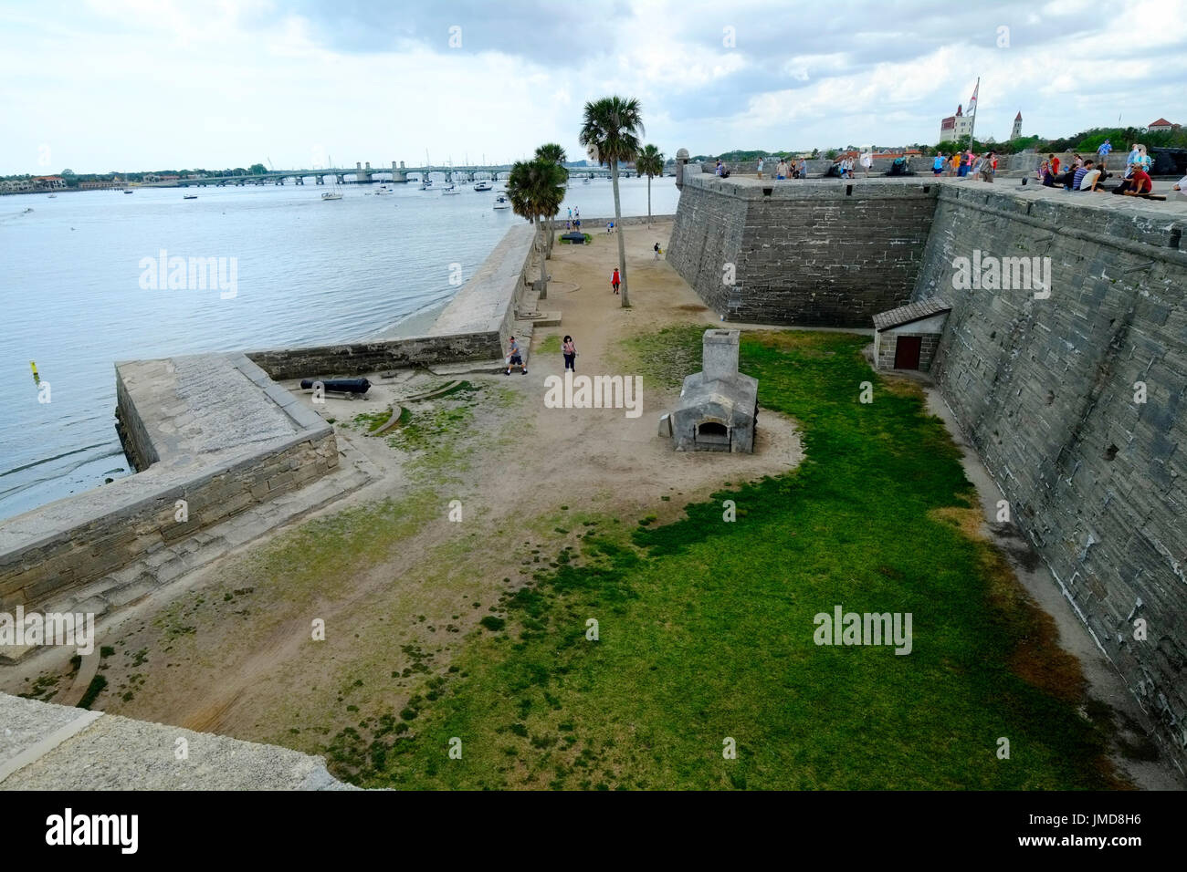 Historic St. Augustine  Florida the oldest city in America Castillo De San Marcos Fort Stock Photo