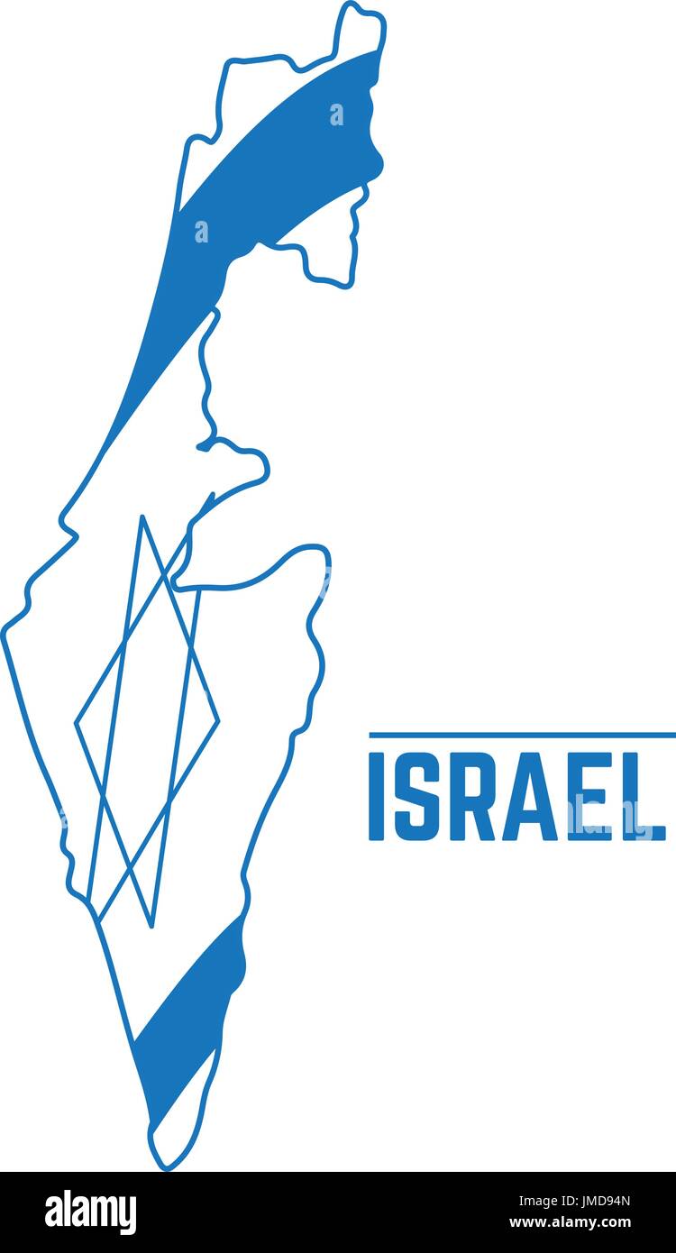 Flag and map of Israel Stock Vector Image & Art Alamy