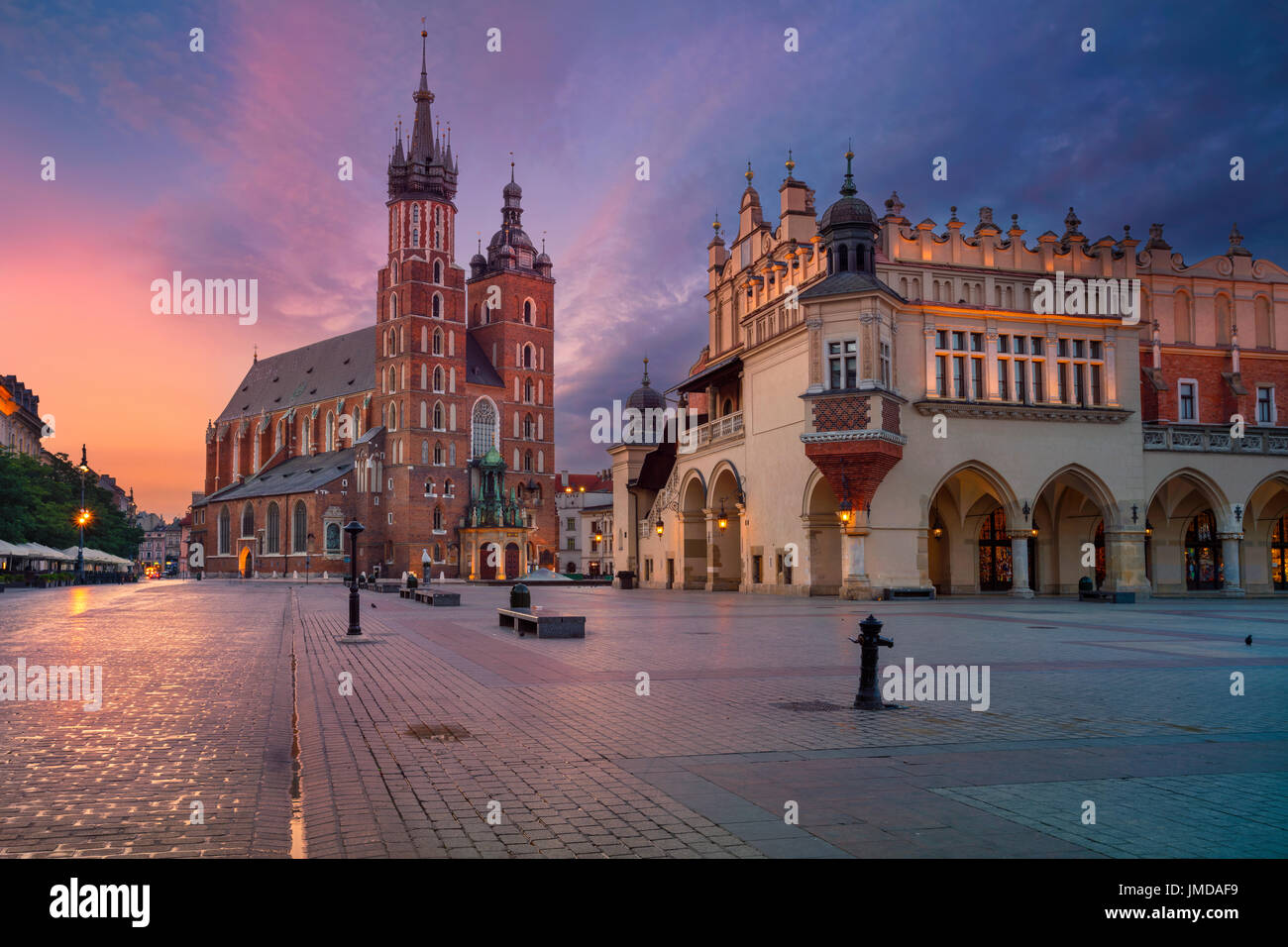 Krakow Image Of Old Town Krakow Poland During Sunrise Stock Photo Alamy