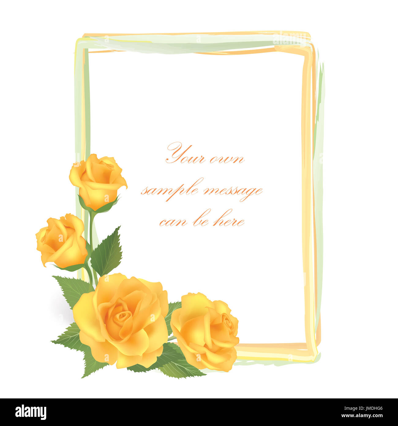 Flower Rose frame isolated on white background. Floral vector wallpaper ...