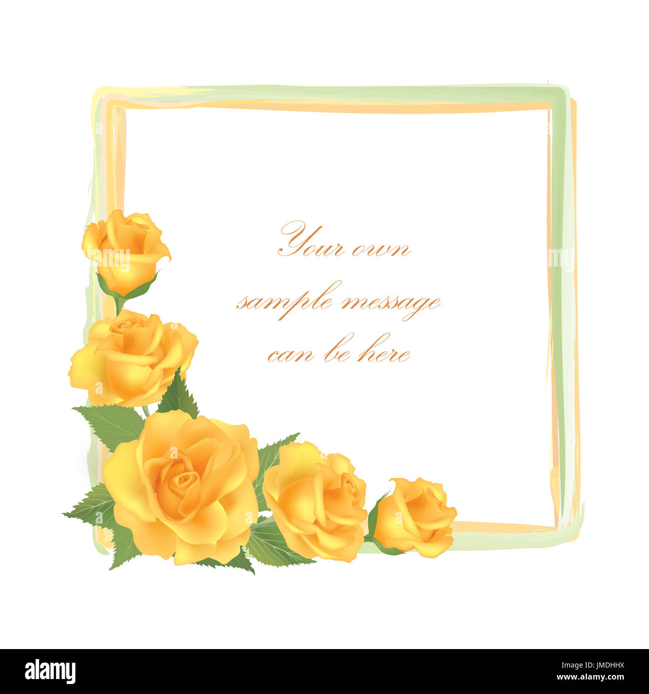 Flower Rose frame isolated on white background. Floral vector wallpaper ...