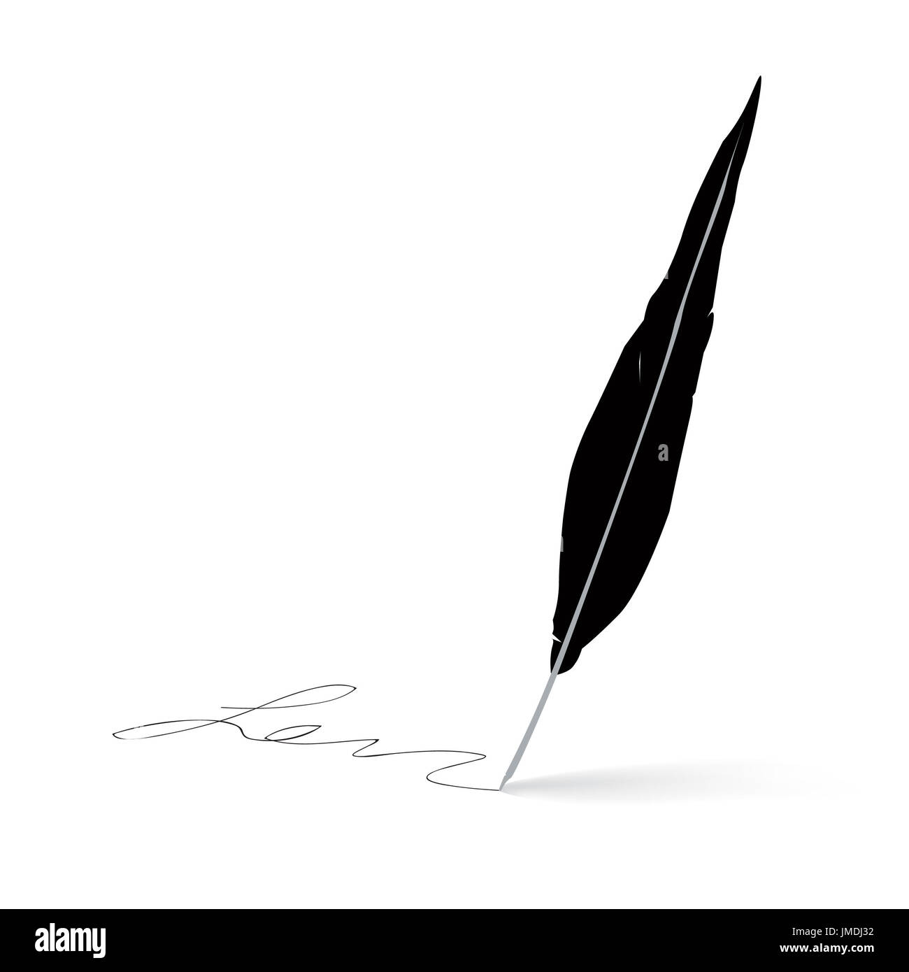 Feather pen vector hi-res stock photography and images - Alamy
