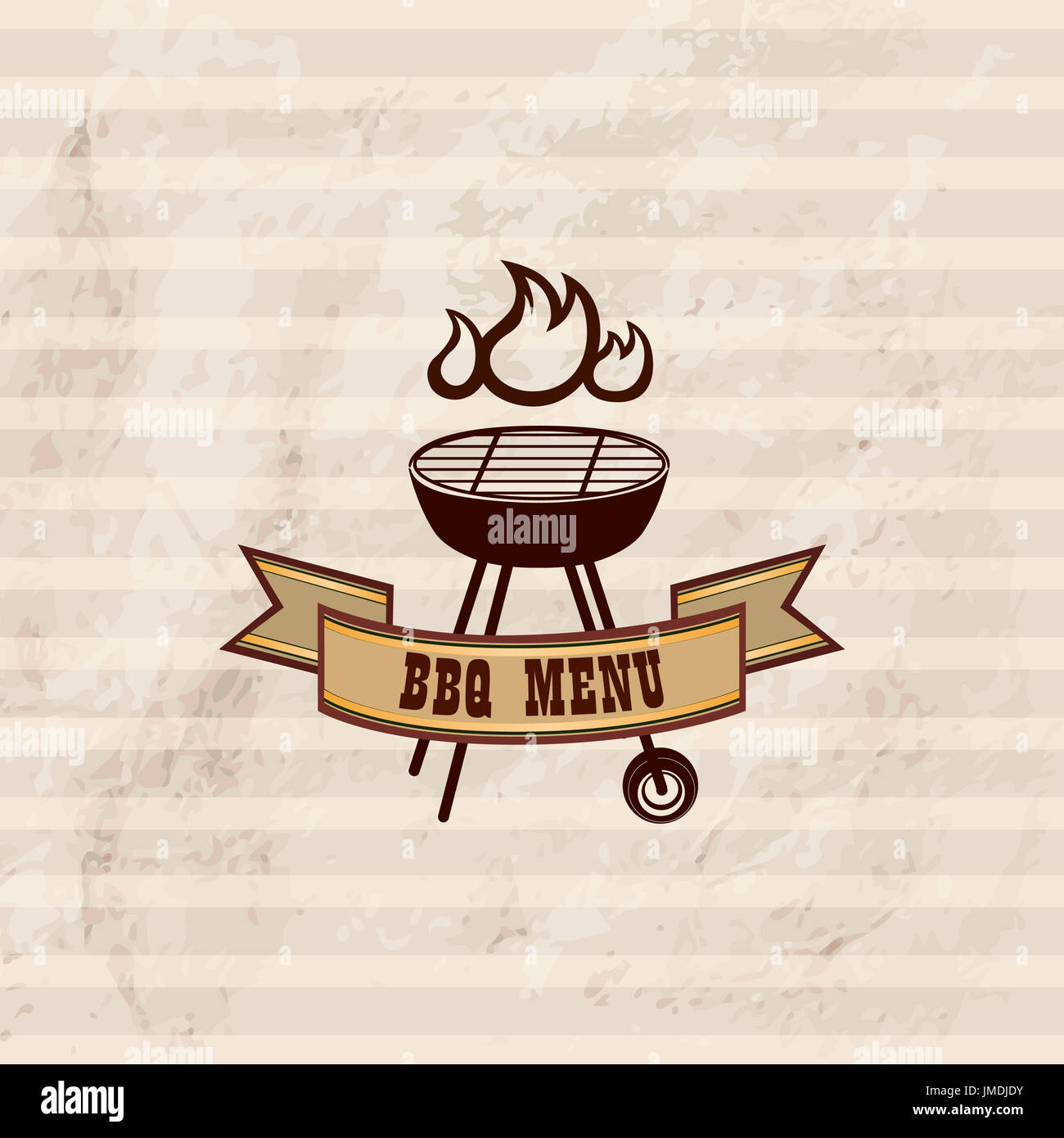 BBQ design wallpaper. Barbecue label over vintage pattern. Grill food retro  background Stock Photo - Alamy