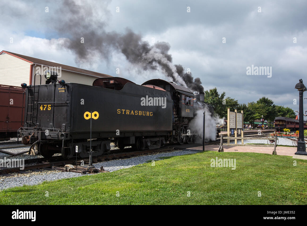 Lancaster PA - Strasburg Rail Road steam engine Stock Photo