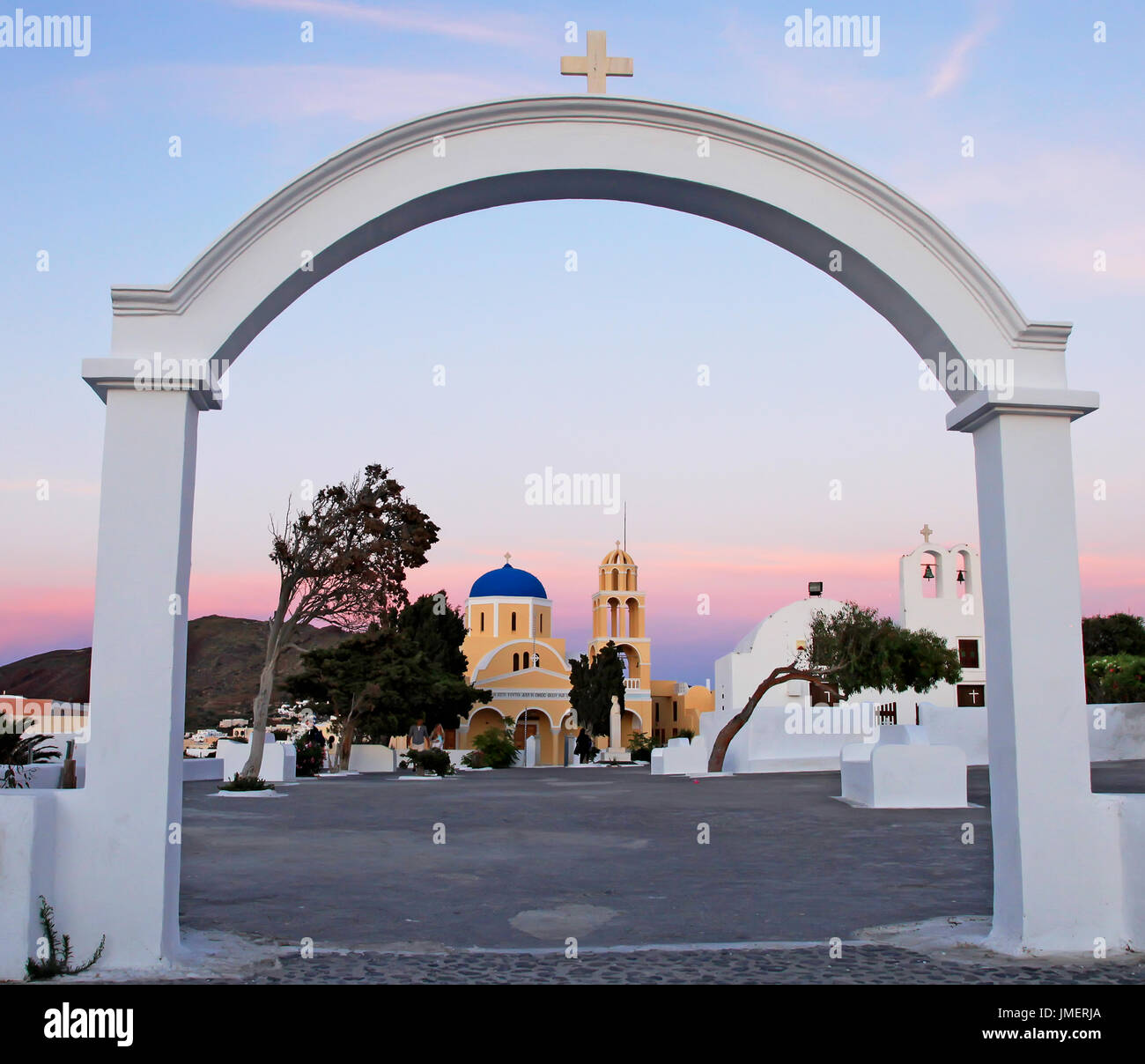 Images of Santorini in Greece Stock Photo