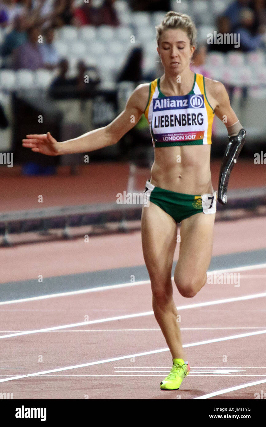 Anrune LIEBENBERG of South Africa in the Women's 200m T47 heats at the World Para Championships in London 2017 Stock Photo