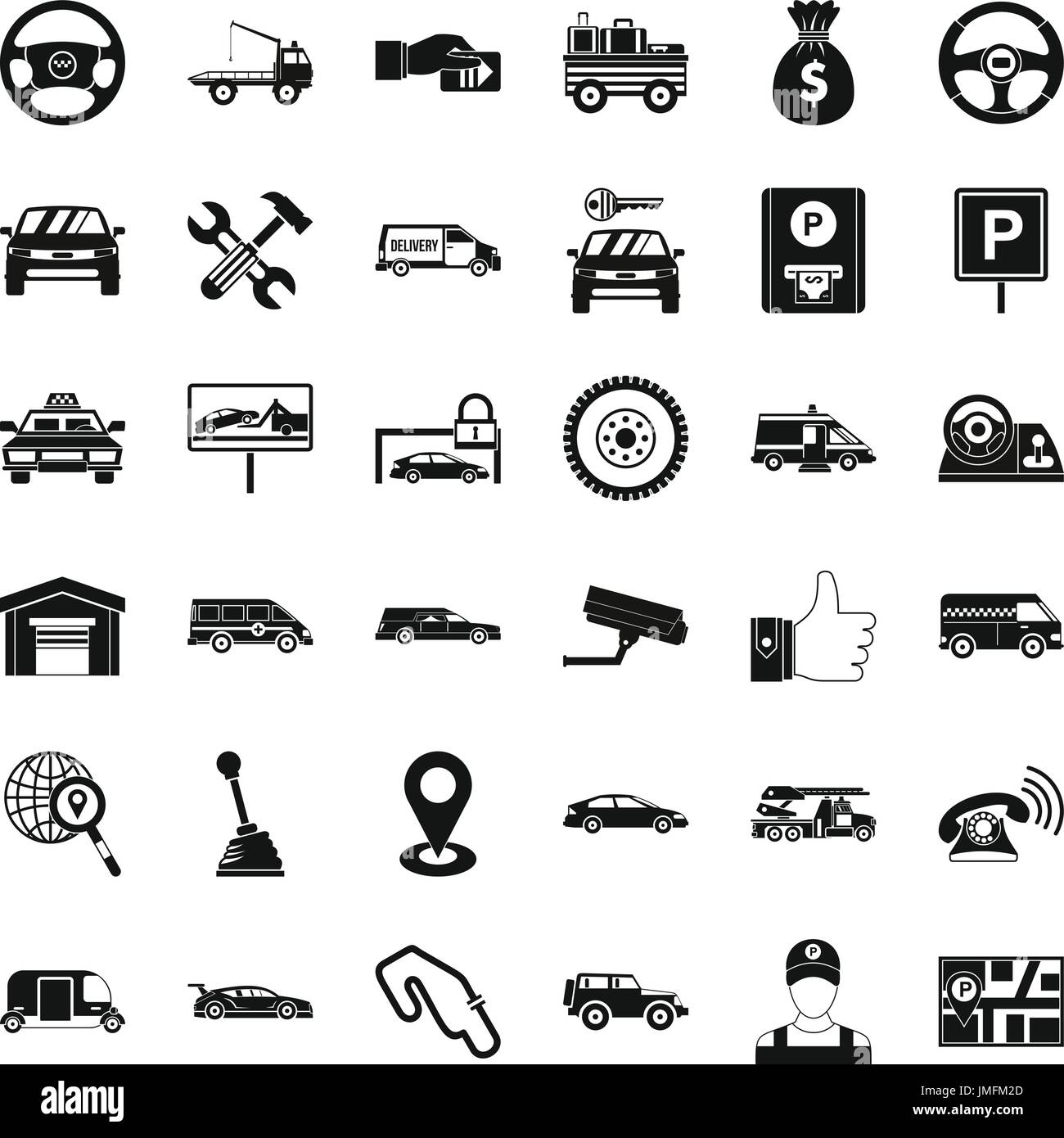 Rent car icons set, simple style Stock Vector Image & Art Alamy