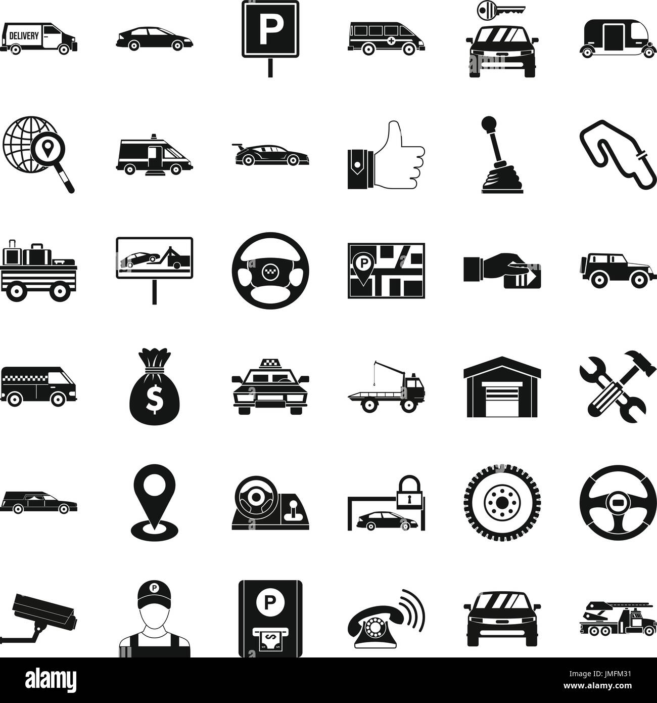 Venicle icons set, simple style Stock Vector Image & Art - Alamy