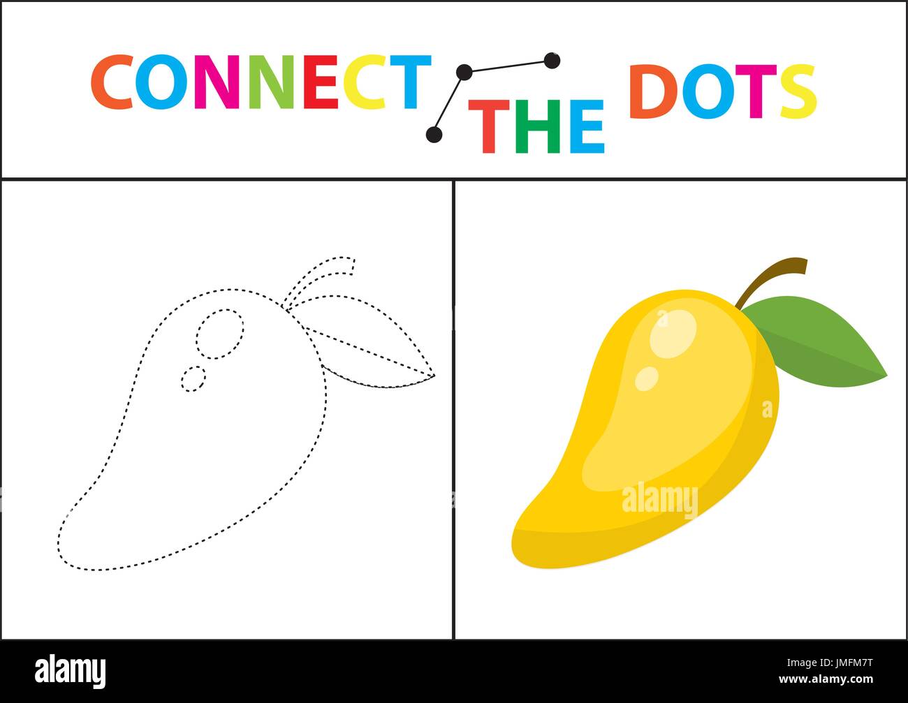 Connect The Dots Fruit Coloring Pages Children S Educational Game For
